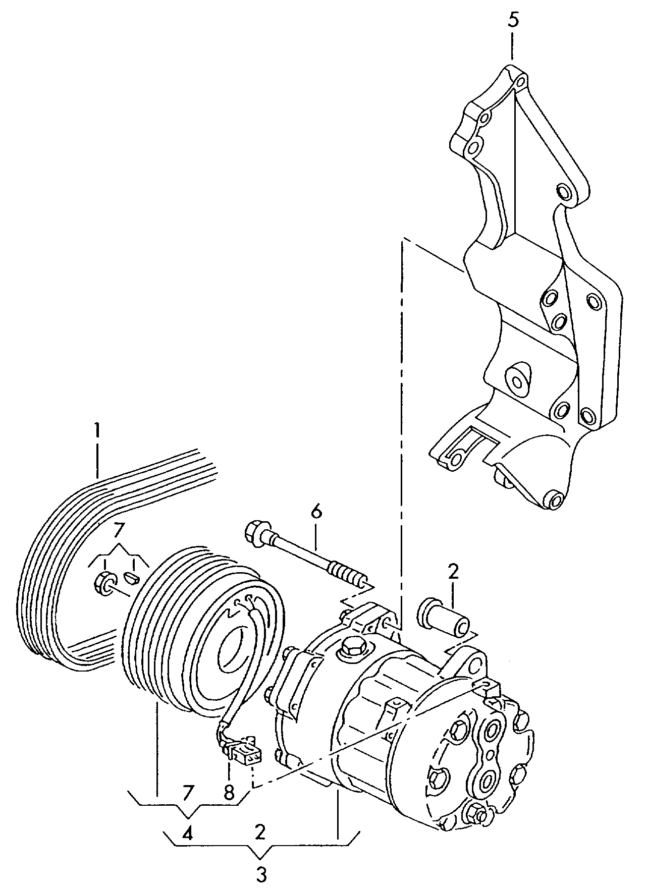 Seat 7H0 820 803 D - Kompressori, ilmastointilaite inparts.fi