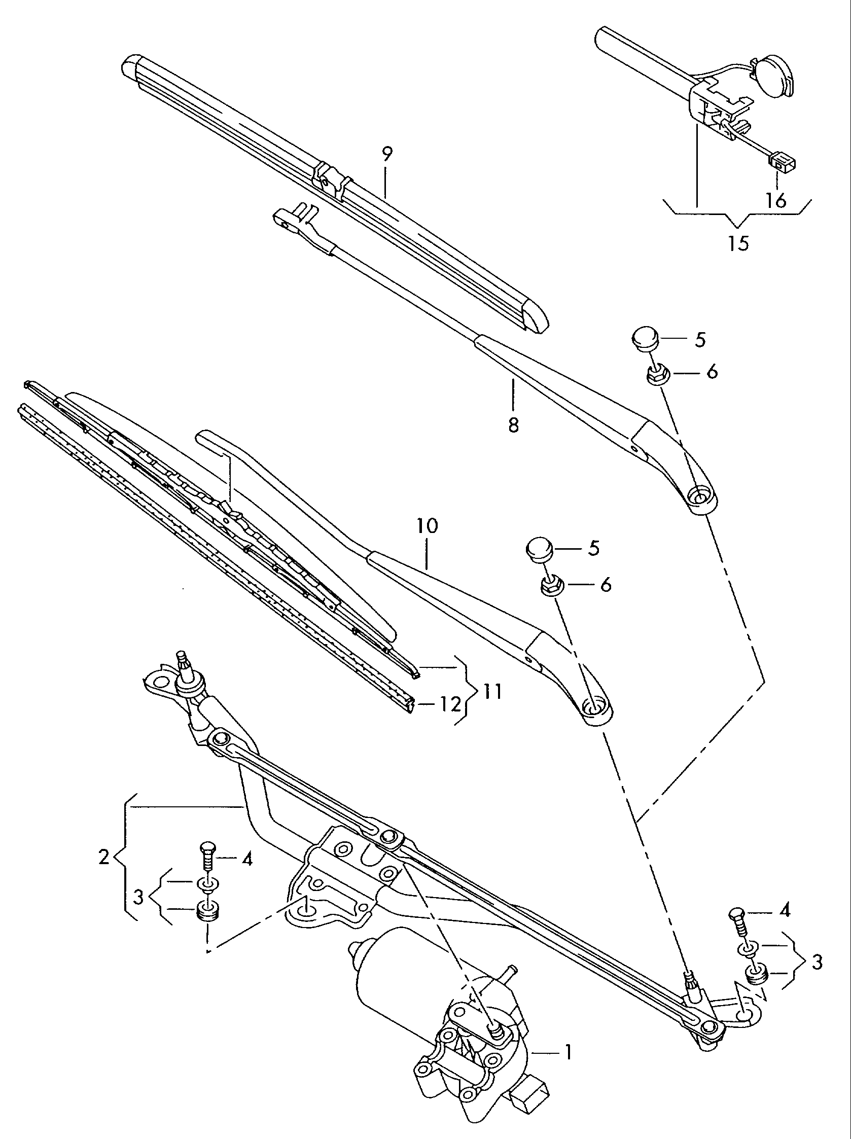 VAG 7H1 955 409 C - Tuulilasinpyyhkimen varsi, lasinpesu inparts.fi