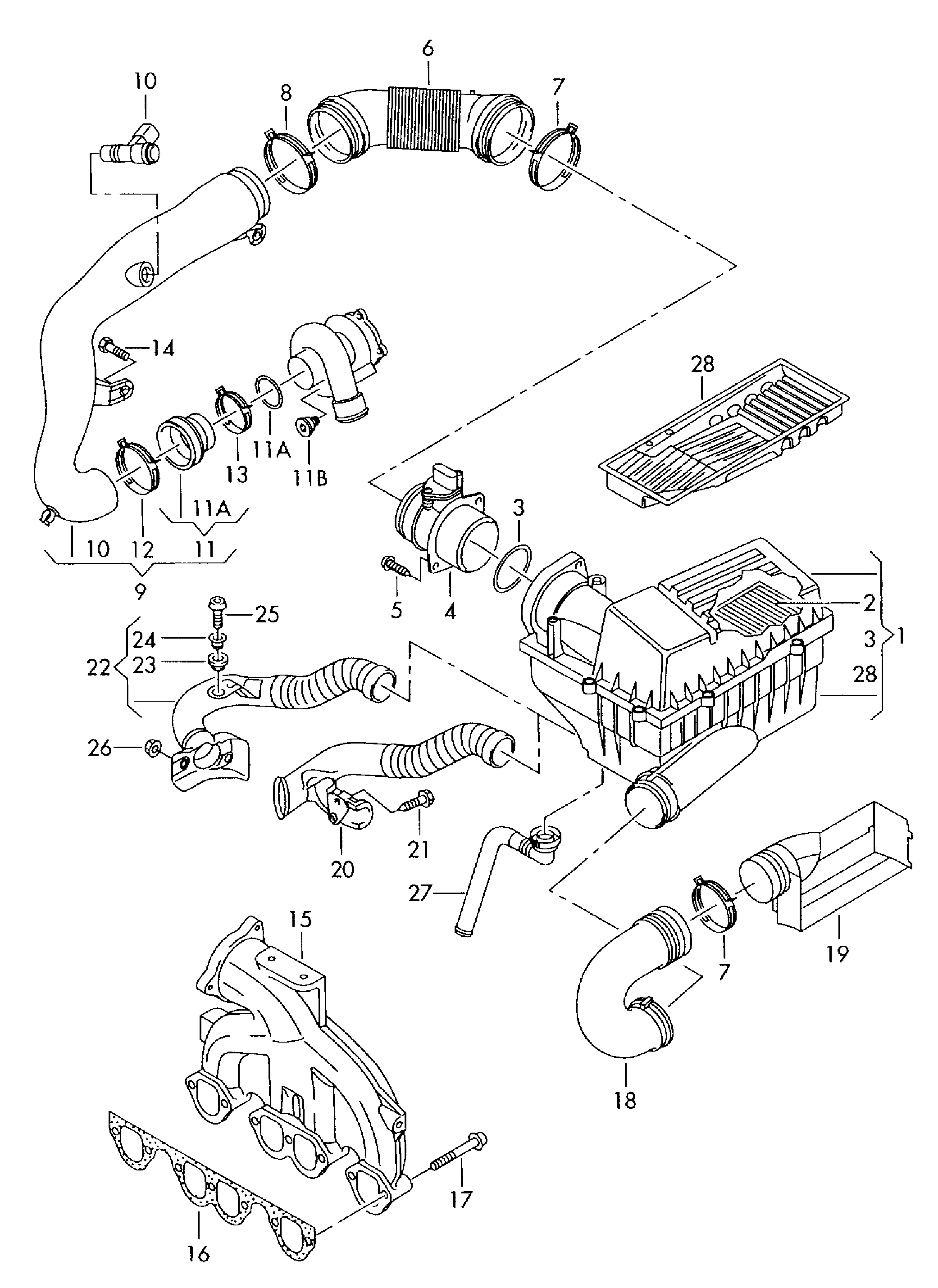 Seat 038 906 461 B - Ilmamassamittari inparts.fi