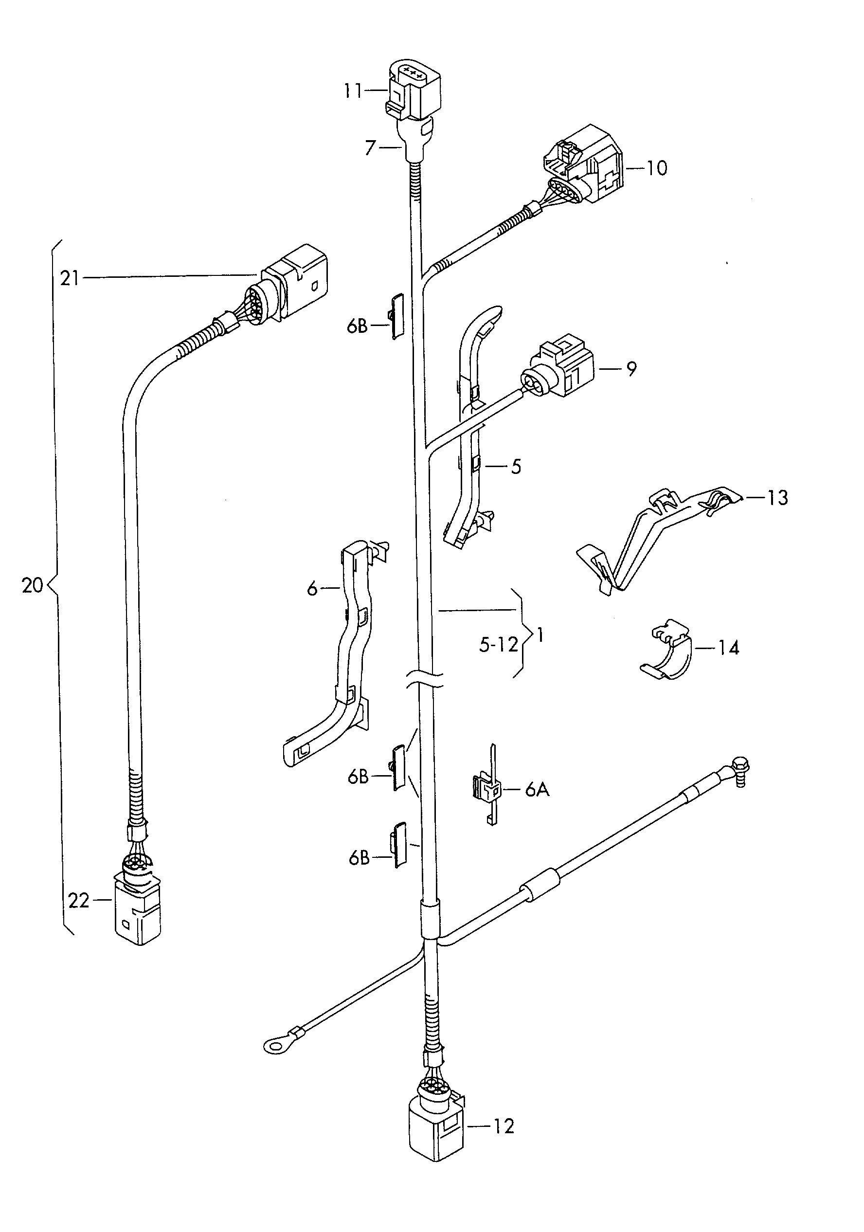 Seat 3B0 973 813 - Kaapelinkorjaussarja, sähkökeskus inparts.fi