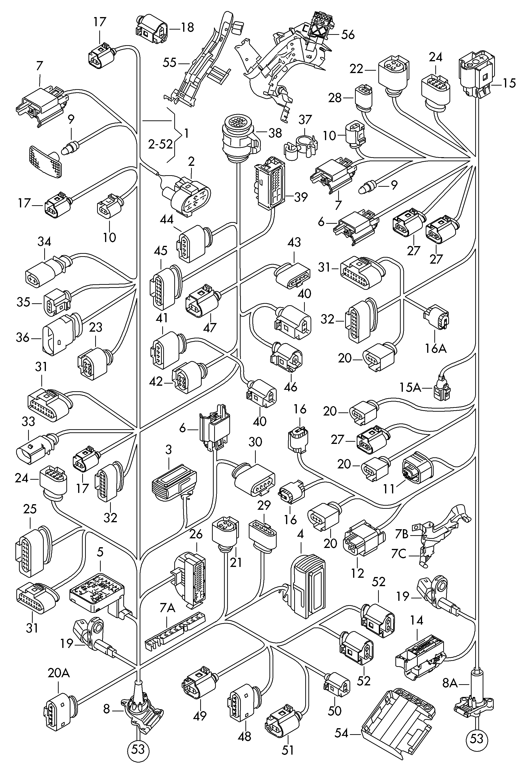 VAG 5K0973323 - Flat contact housing inparts.fi