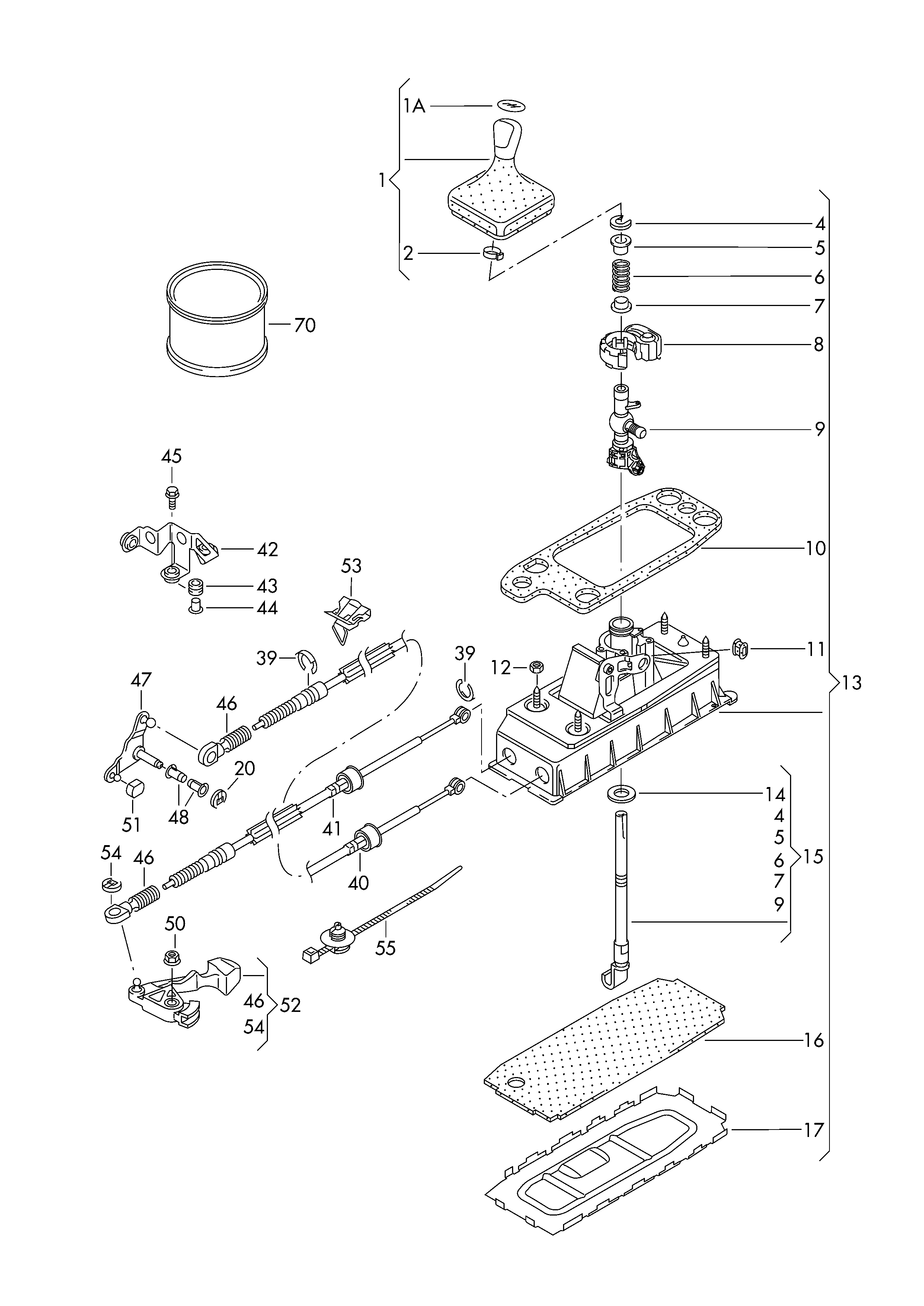 VW 1K0711265AR - Vaijeri, käsivaihteisto inparts.fi