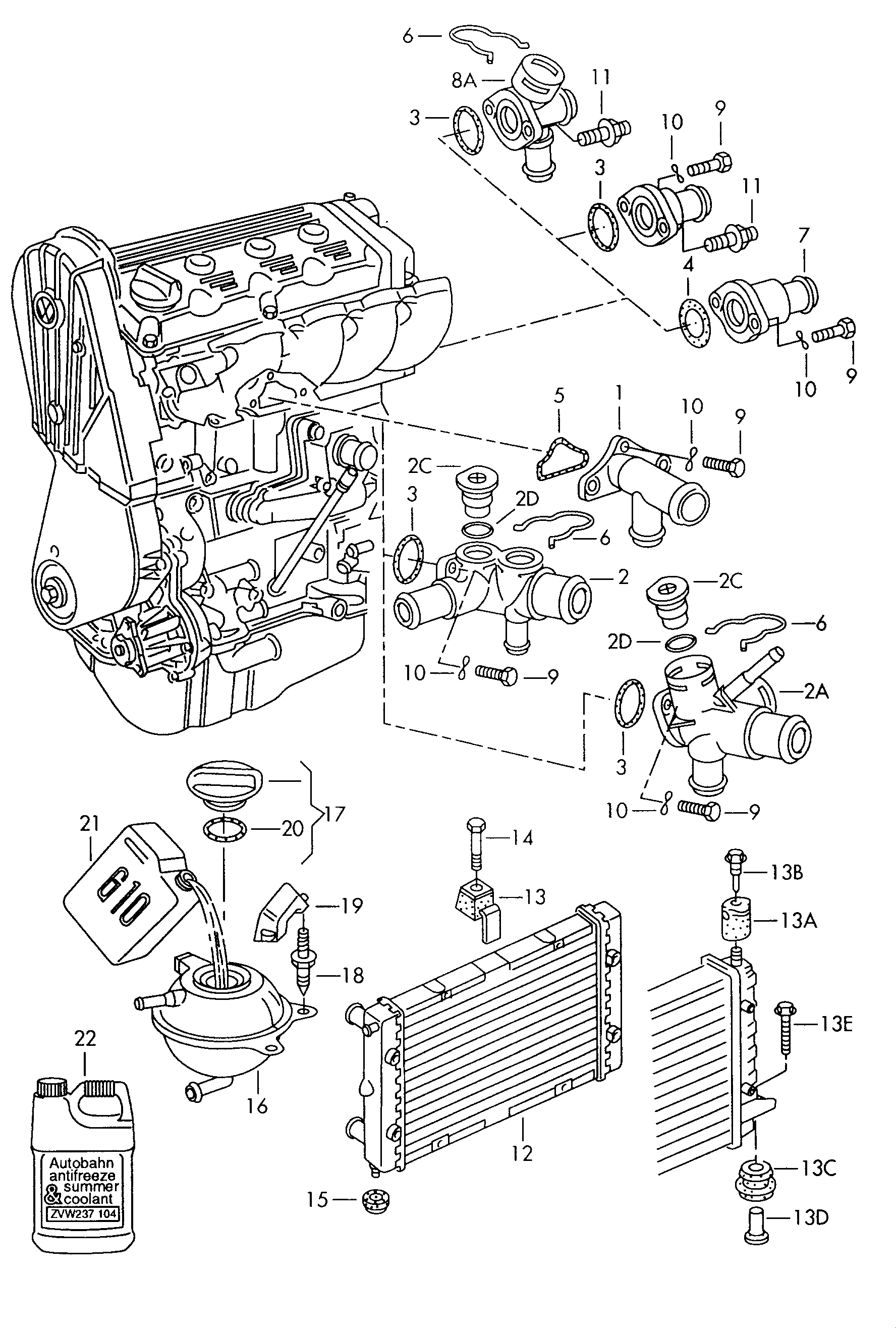 VAG 026 121 144E - Jäähdytysnesteputki inparts.fi