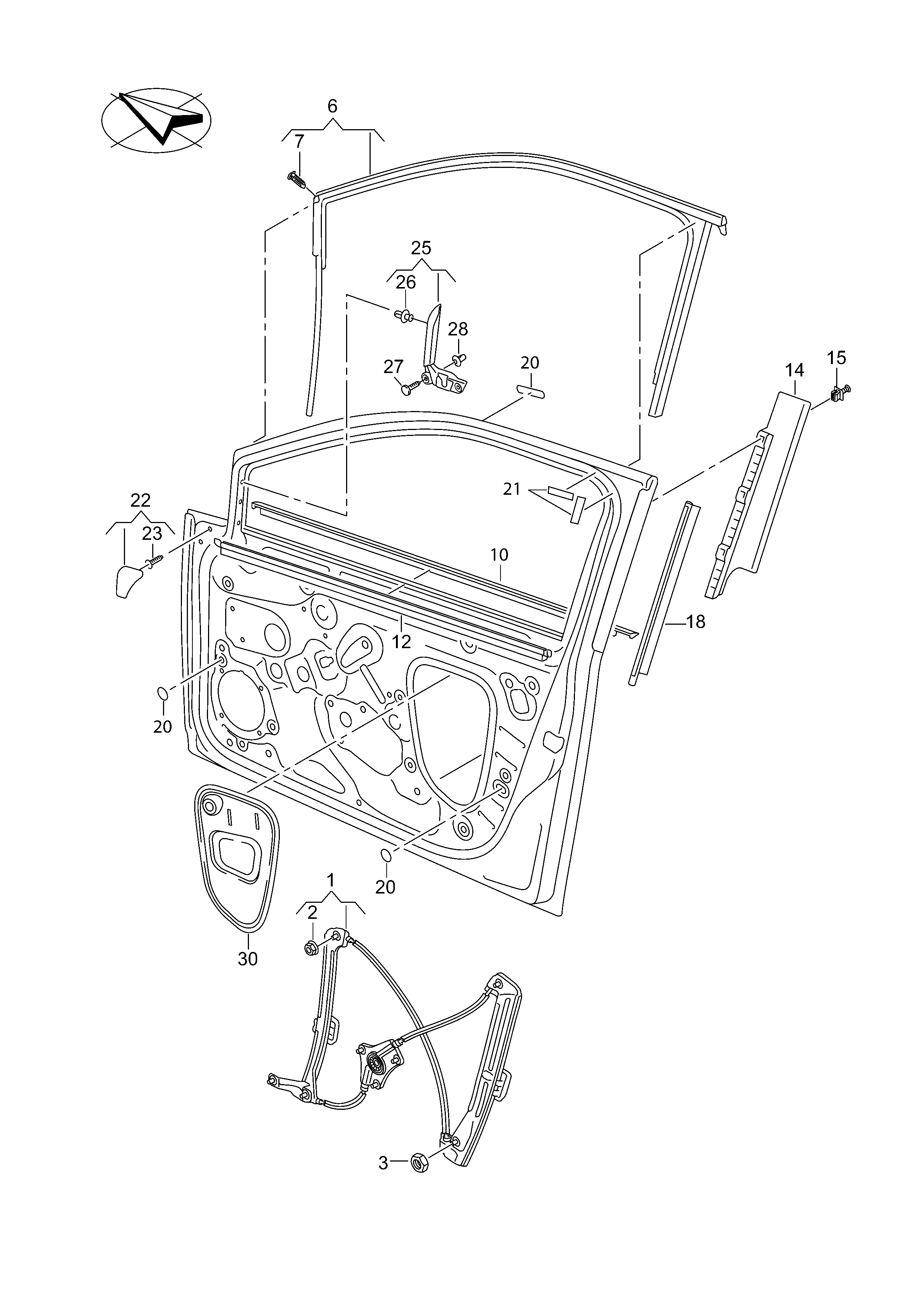 VW 5G4837461H - Lasinnostin inparts.fi