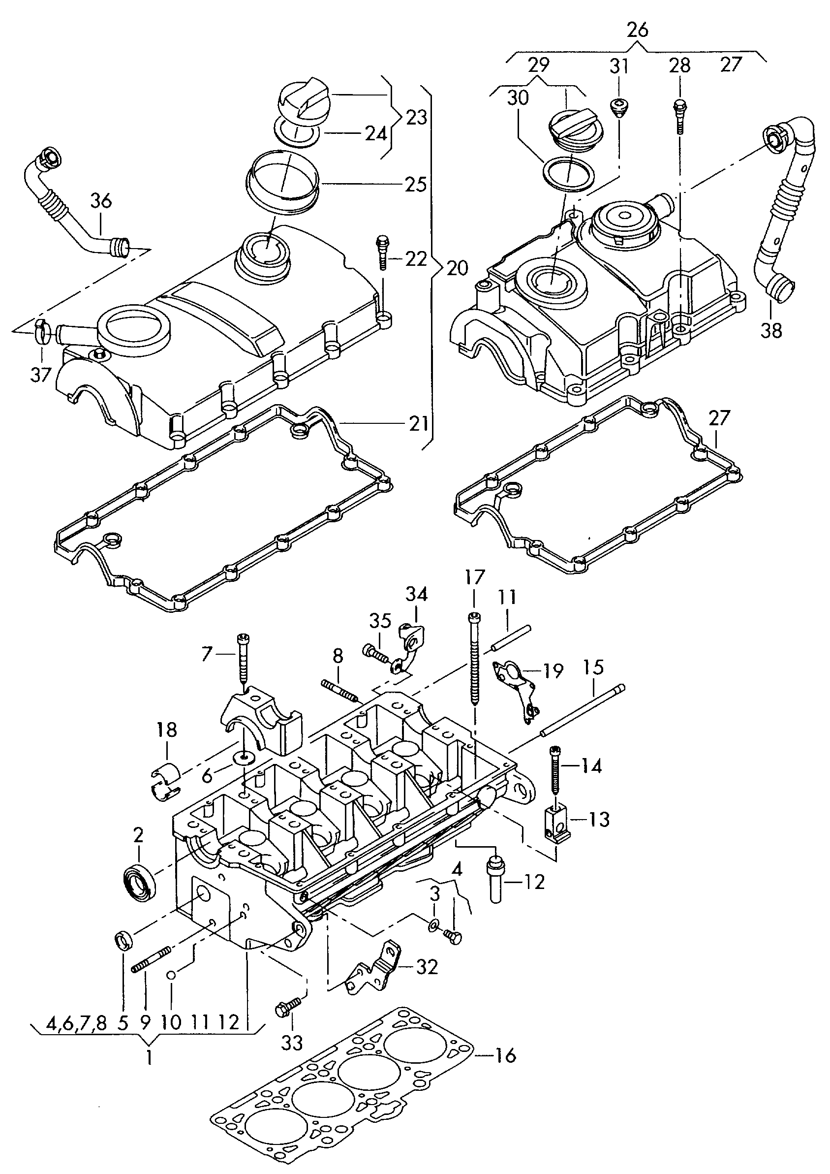 Skoda 038 103 384 - Syl.kannen pultit inparts.fi