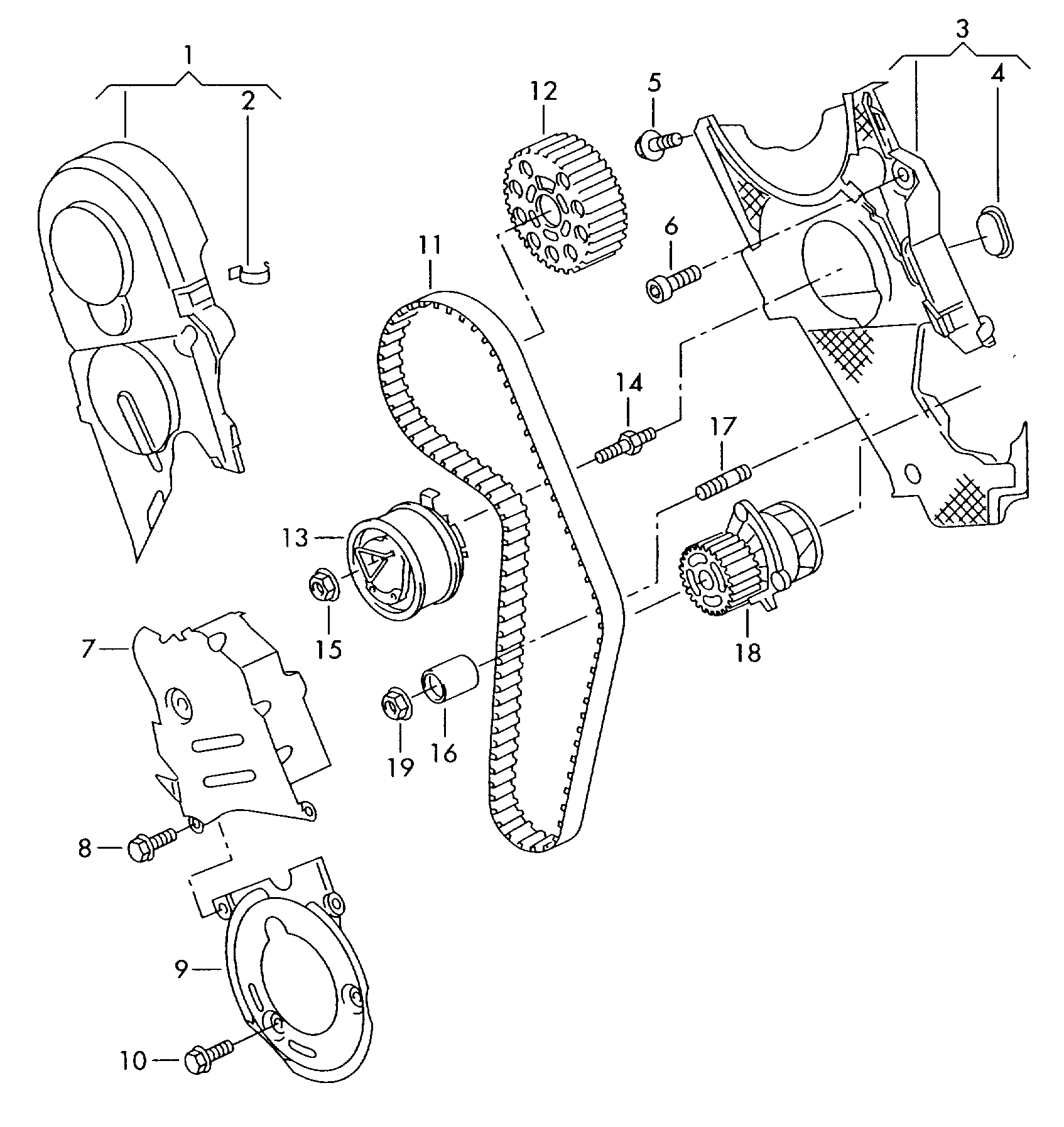 VAG 045109243F - Kiristysrulla, hammashihnat inparts.fi