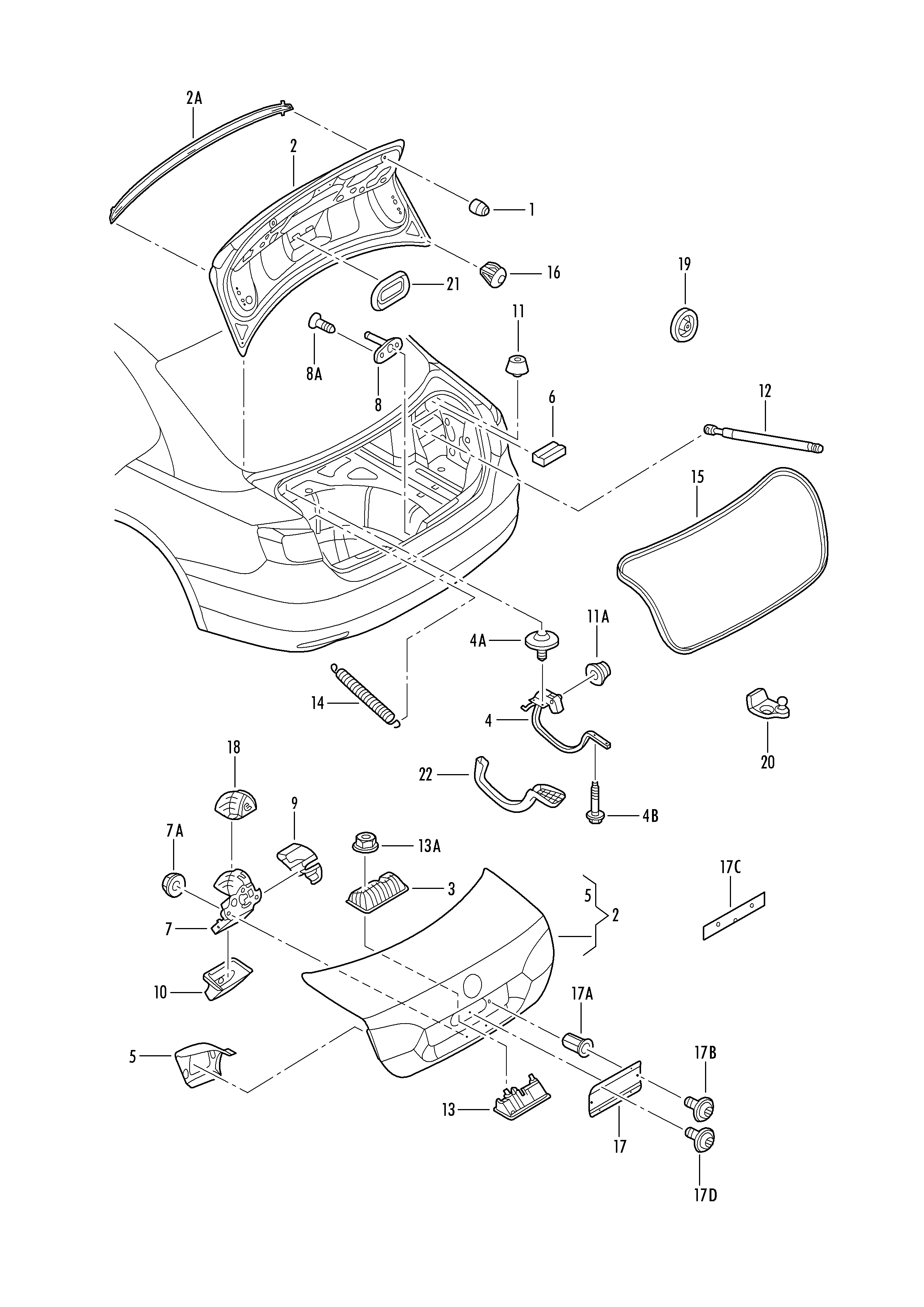 VAG 5N0 827 566 T - Katkaisija, takaluukun lukitus inparts.fi