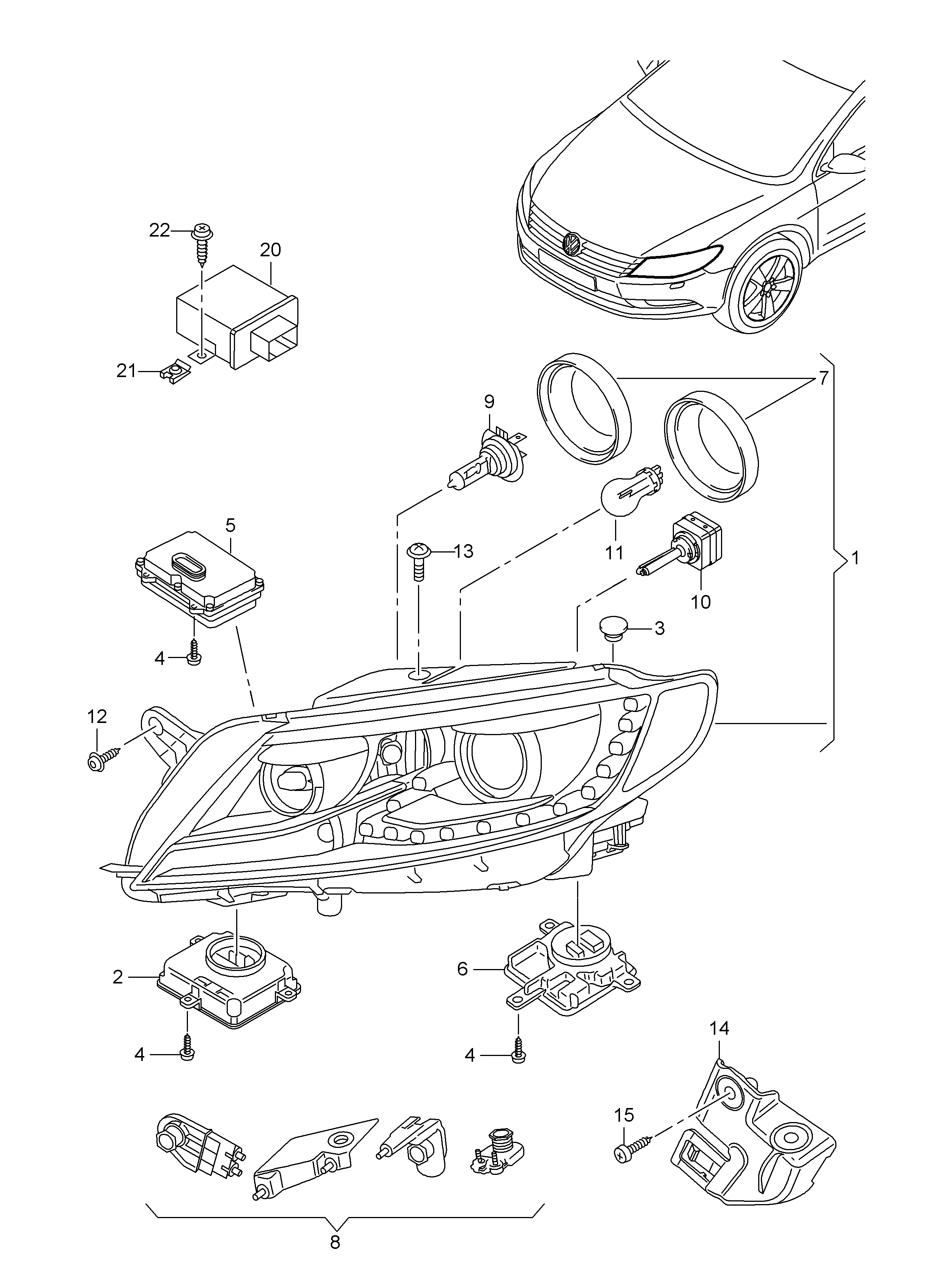 Seat 1T0941329A - Ohjain. mutkavalonheitin inparts.fi