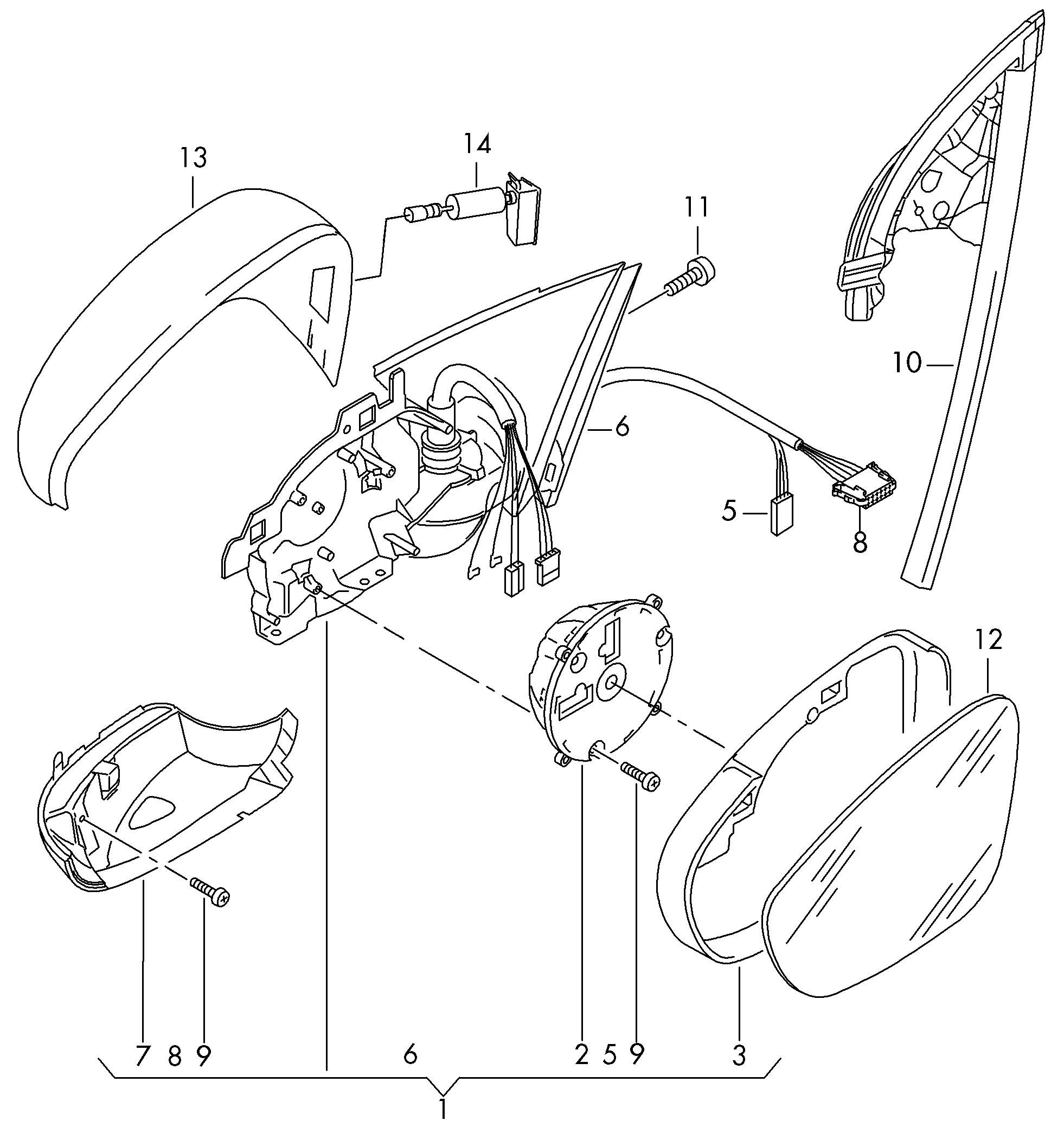 VAG 3C8 857 537 - Suojus, ulkopeili inparts.fi