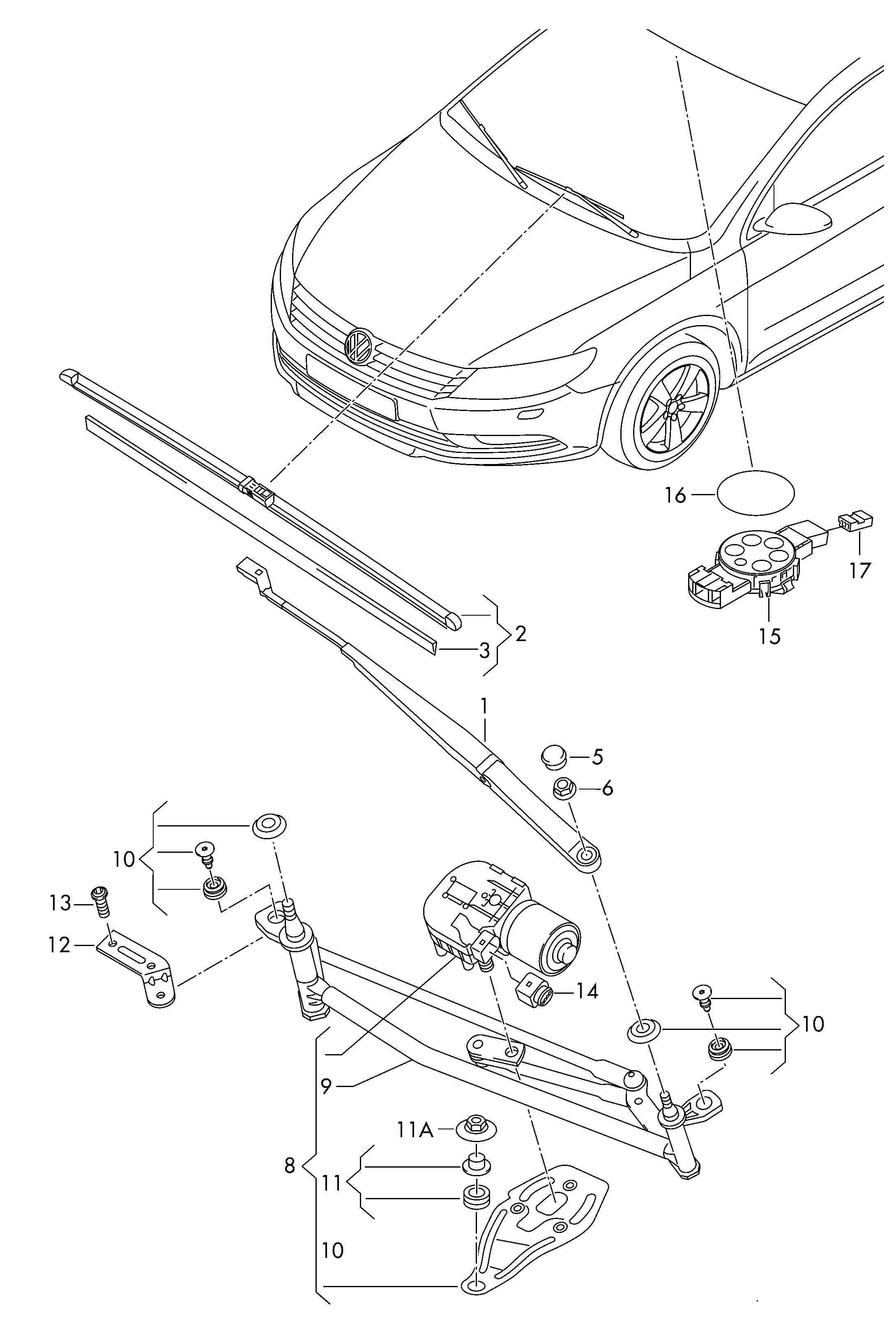 VW 3C8998002 - Pyyhkijänsulka inparts.fi