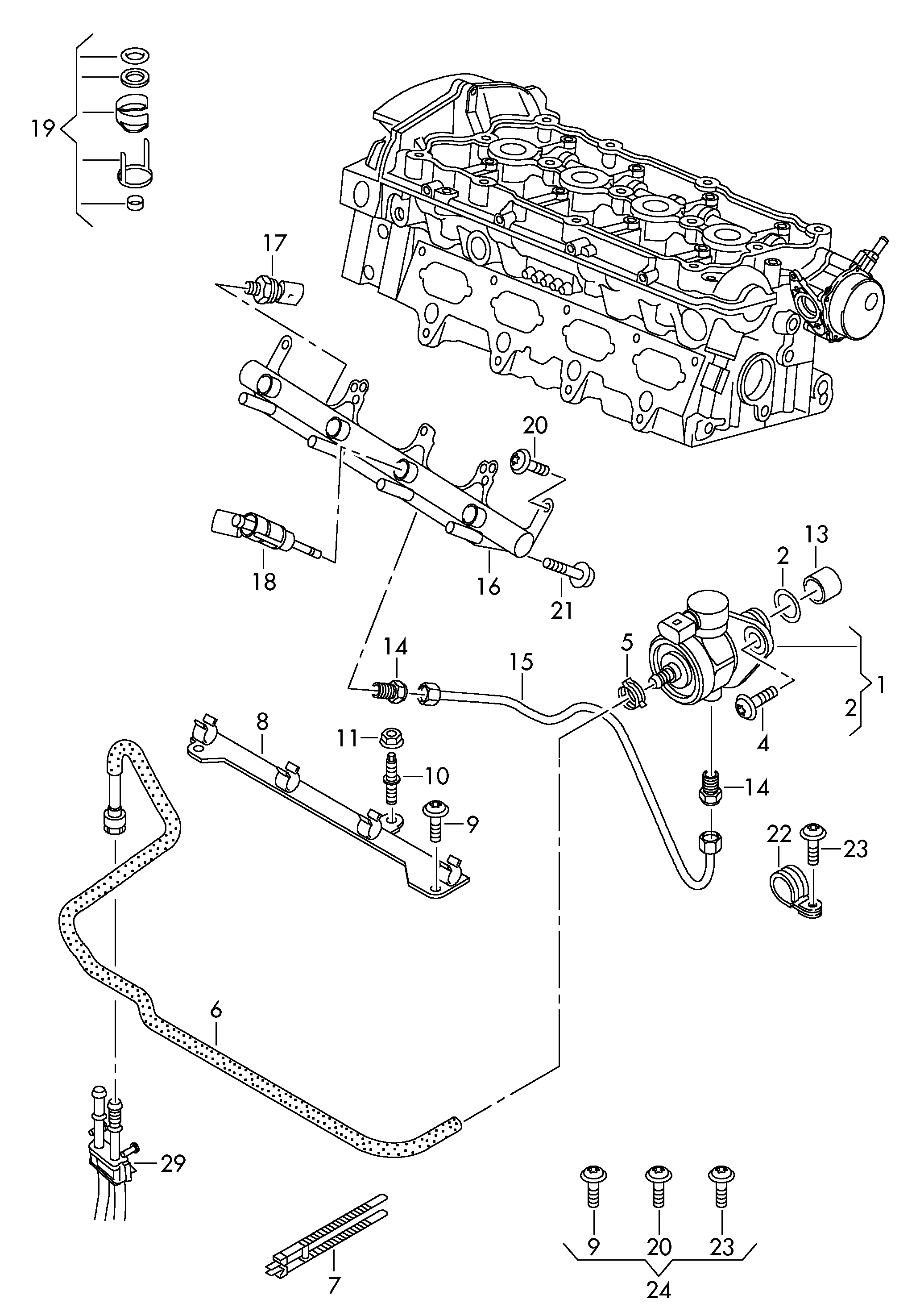 Skoda 06J 127 025E - Korkeapainepumppu inparts.fi