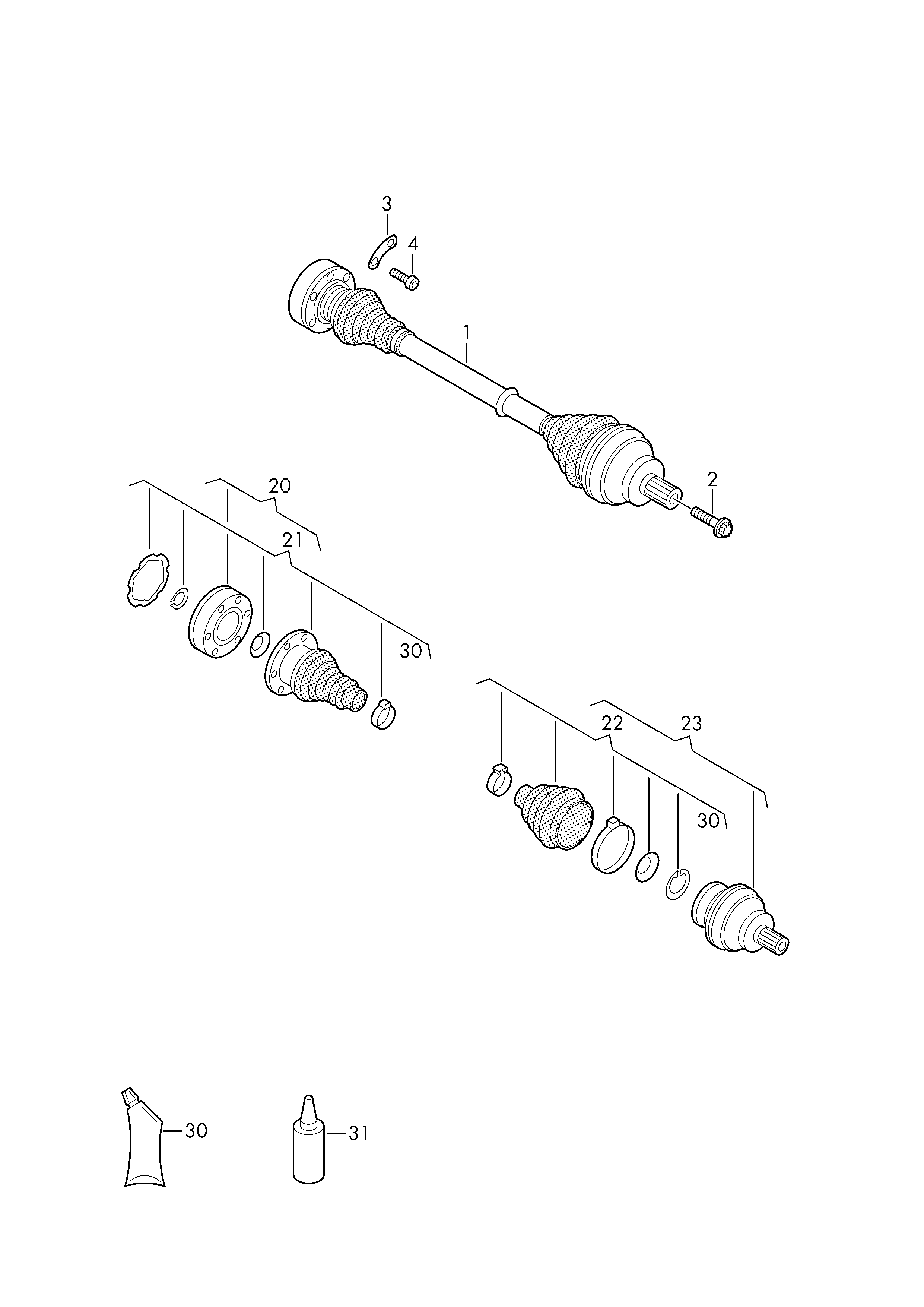 VAG 1K0501203F - Nivelsarja, vetoakseli inparts.fi