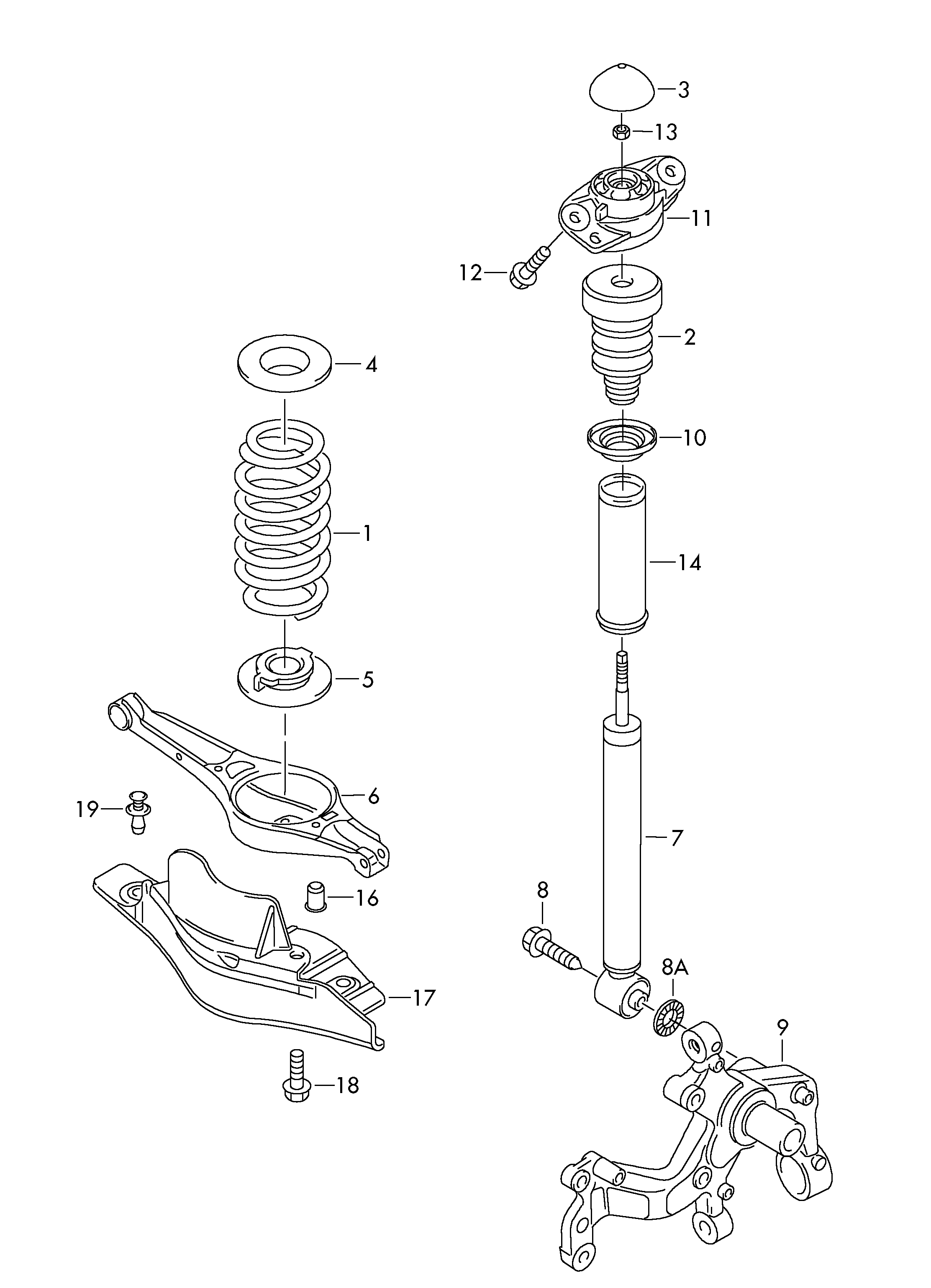 VAG 5N0513049L - Iskunvaimennin inparts.fi