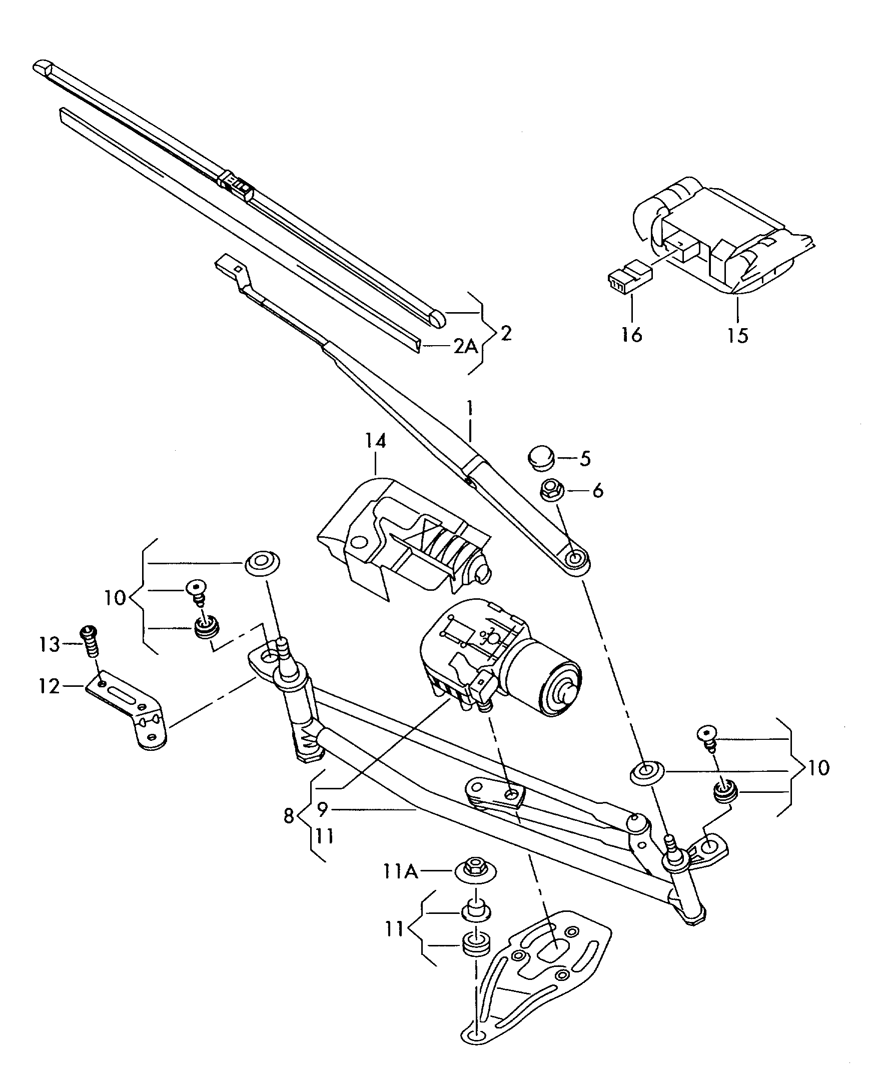 VAG 3C8955425B - Pyyhkijänsulka inparts.fi