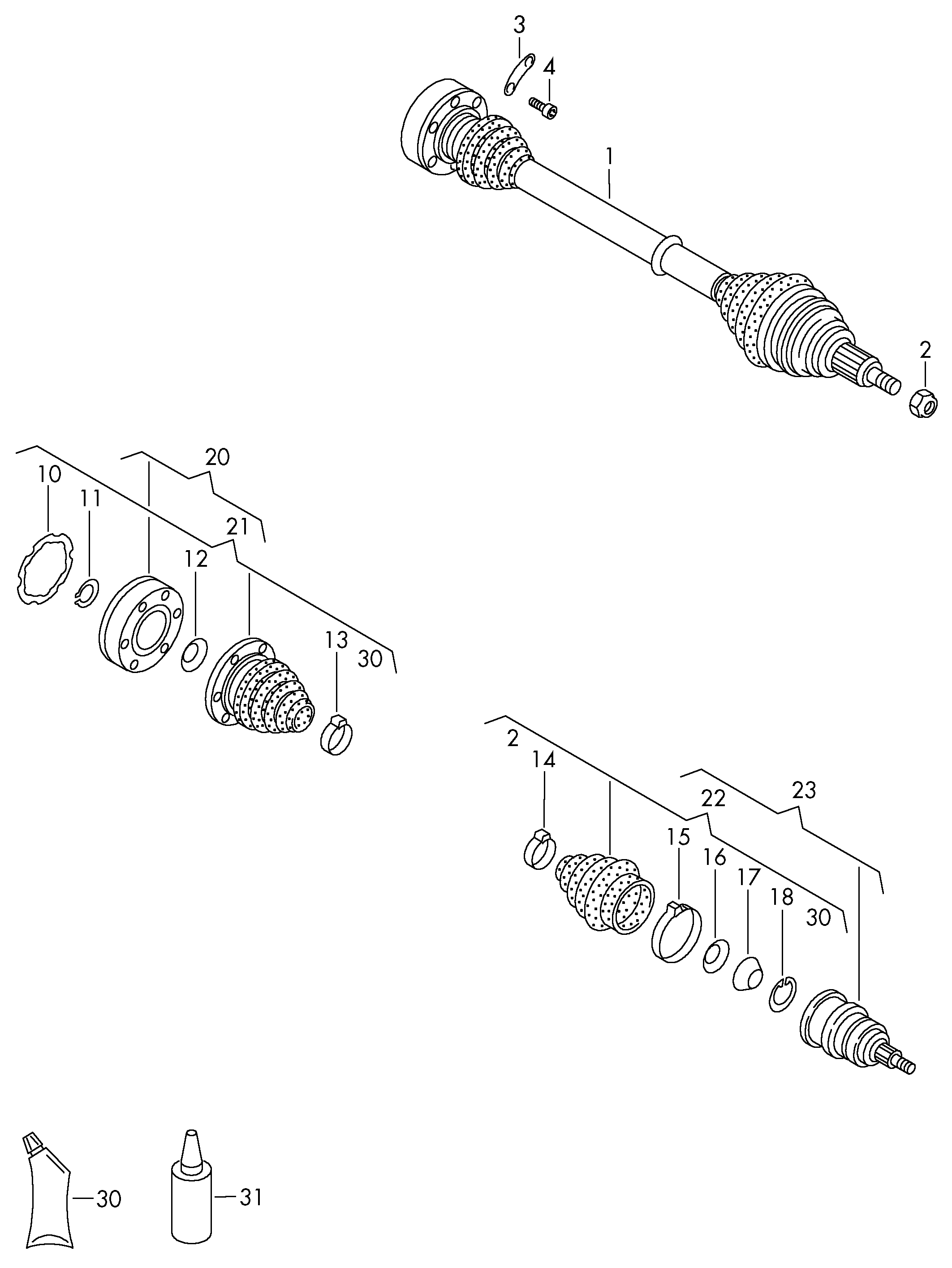 Seat 6N0498201 - Paljekumi, vetoakseli inparts.fi