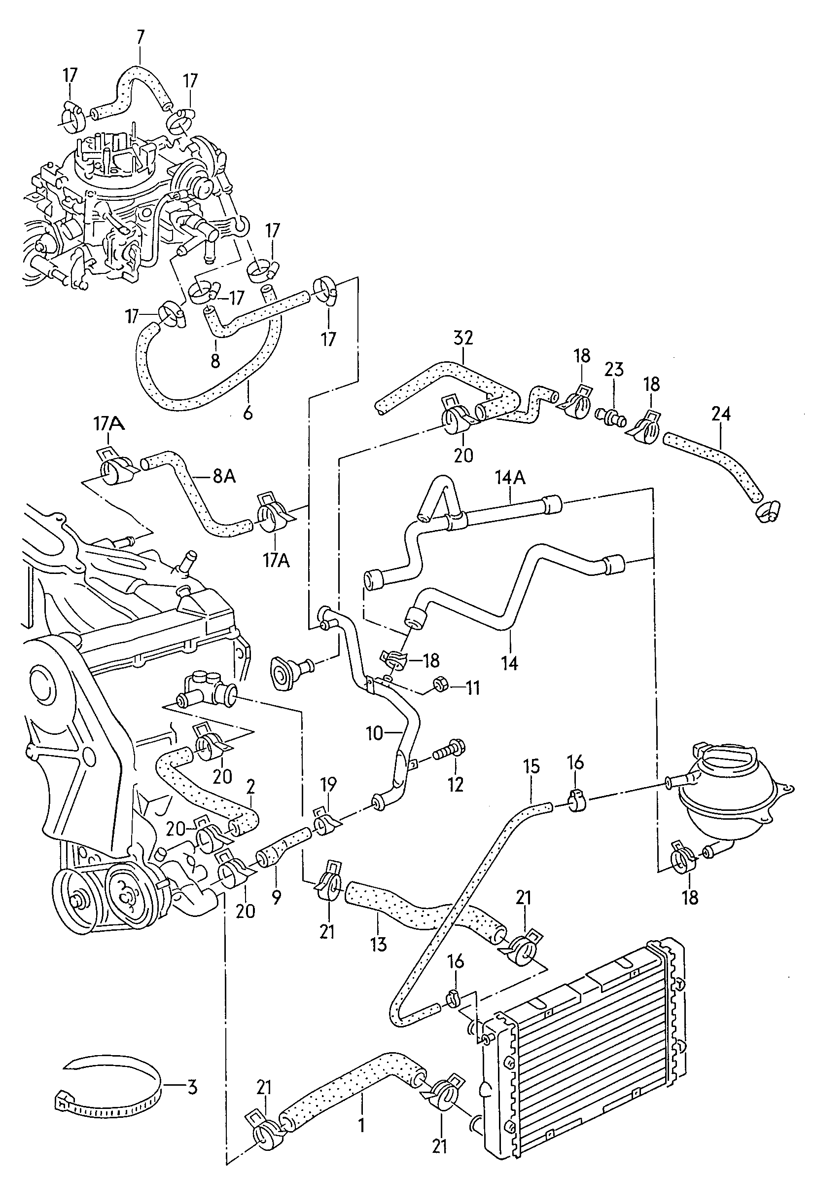 VW 068121063M - Jäähdyttimen letku inparts.fi