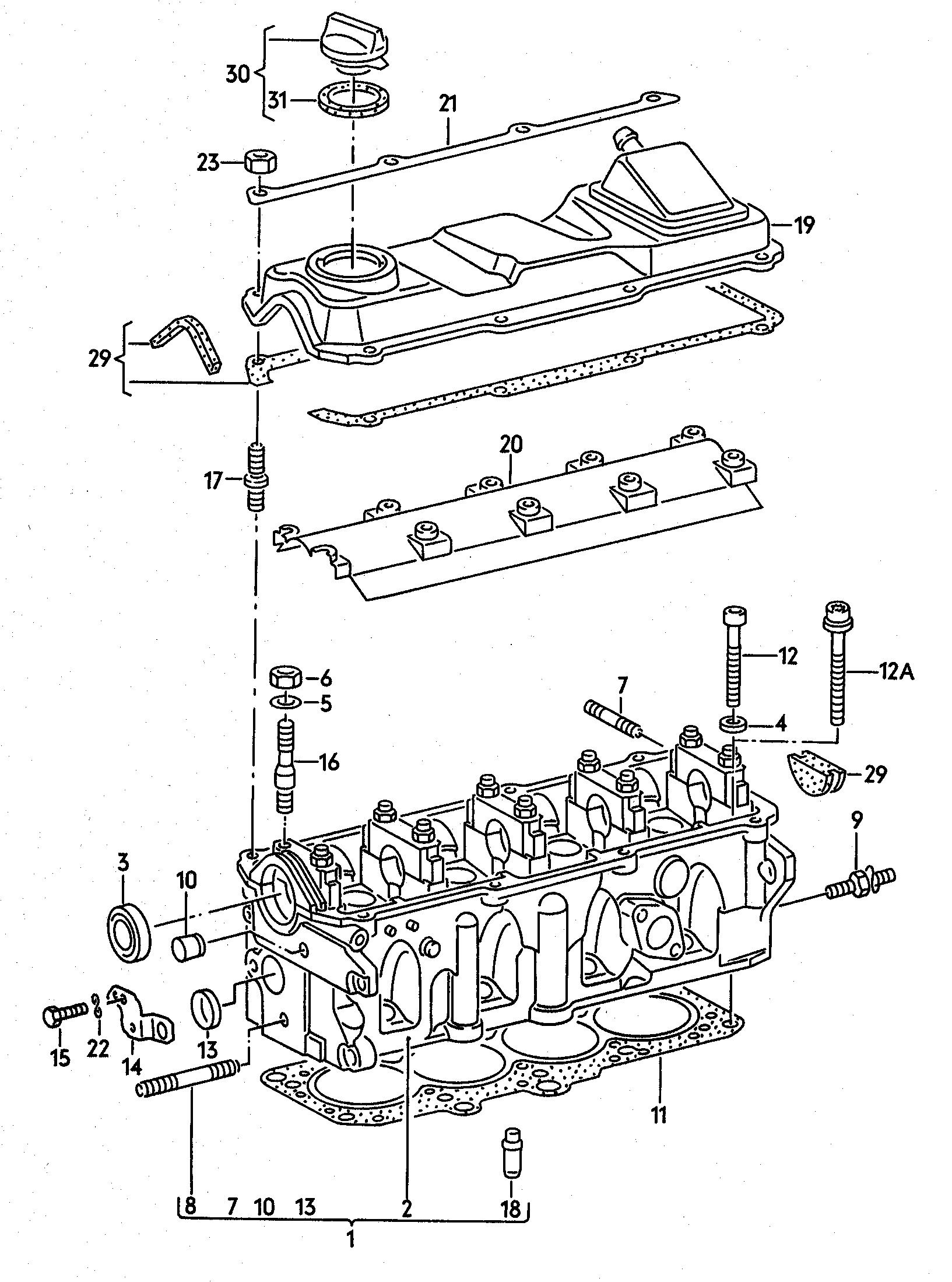 Skoda 051 103 483 A - Tiiviste, venttiilikoppa inparts.fi