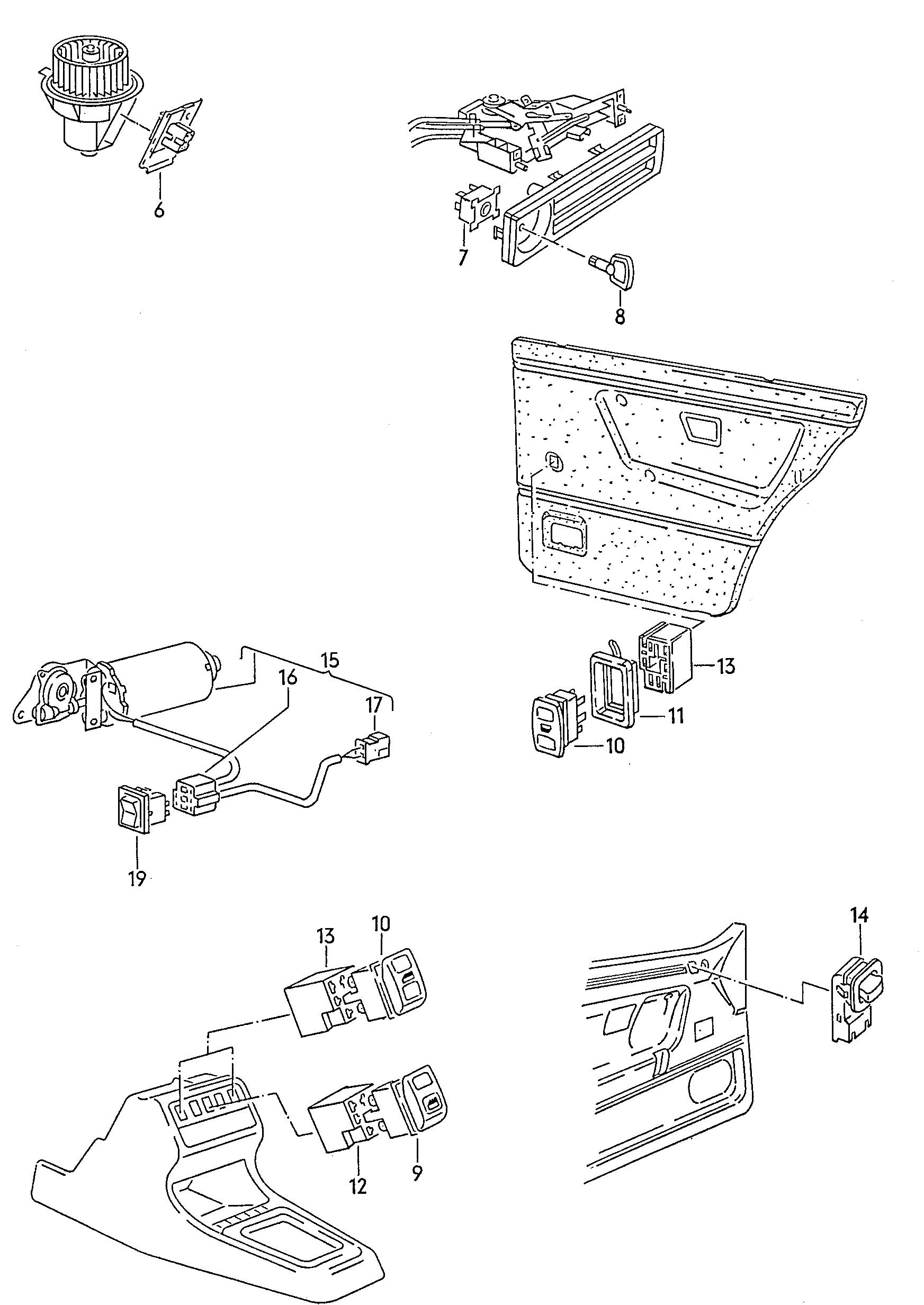 VW 171 959 511 - Puhallinkytkin, lämmitys / tuuletus inparts.fi