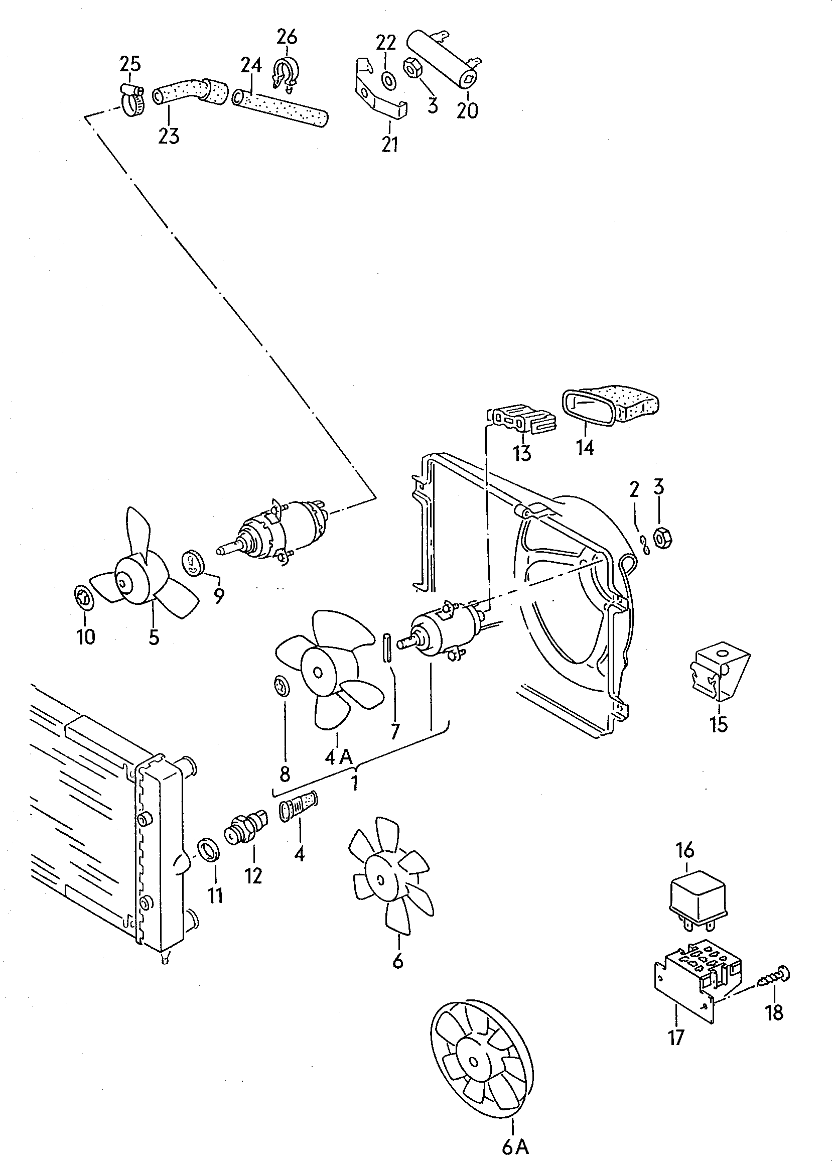 VW 191 959 481 - Lämpökytkin, jäähdyttimen puhallin inparts.fi