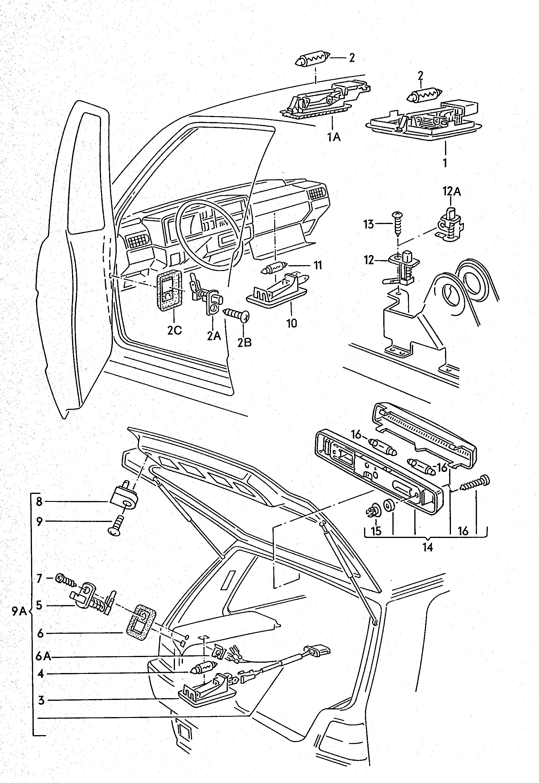 VAG 7D0 947 563A - Kytkin, sisävalo inparts.fi