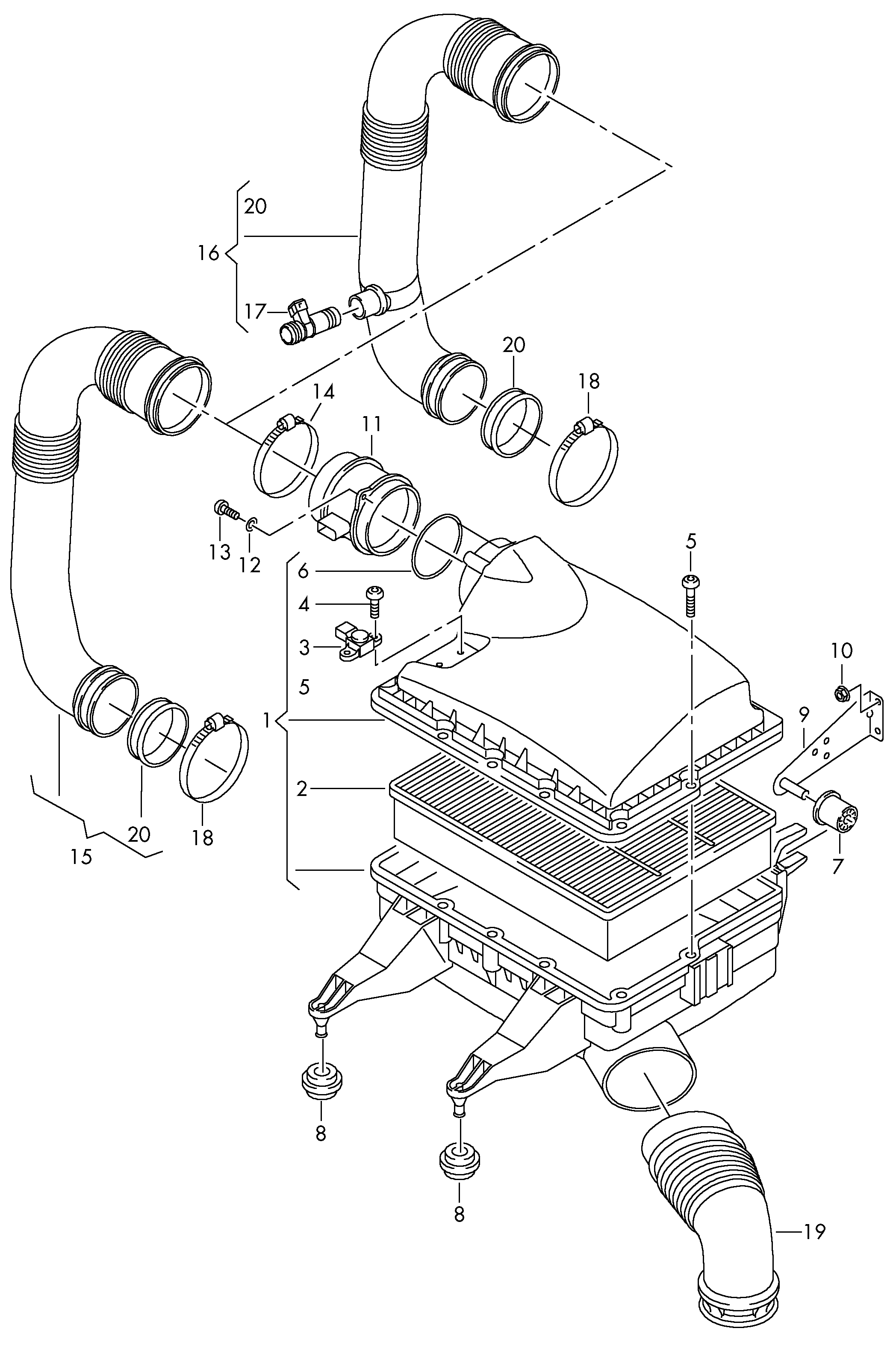 Skoda 2E0129620D - Ilmansuodatin inparts.fi