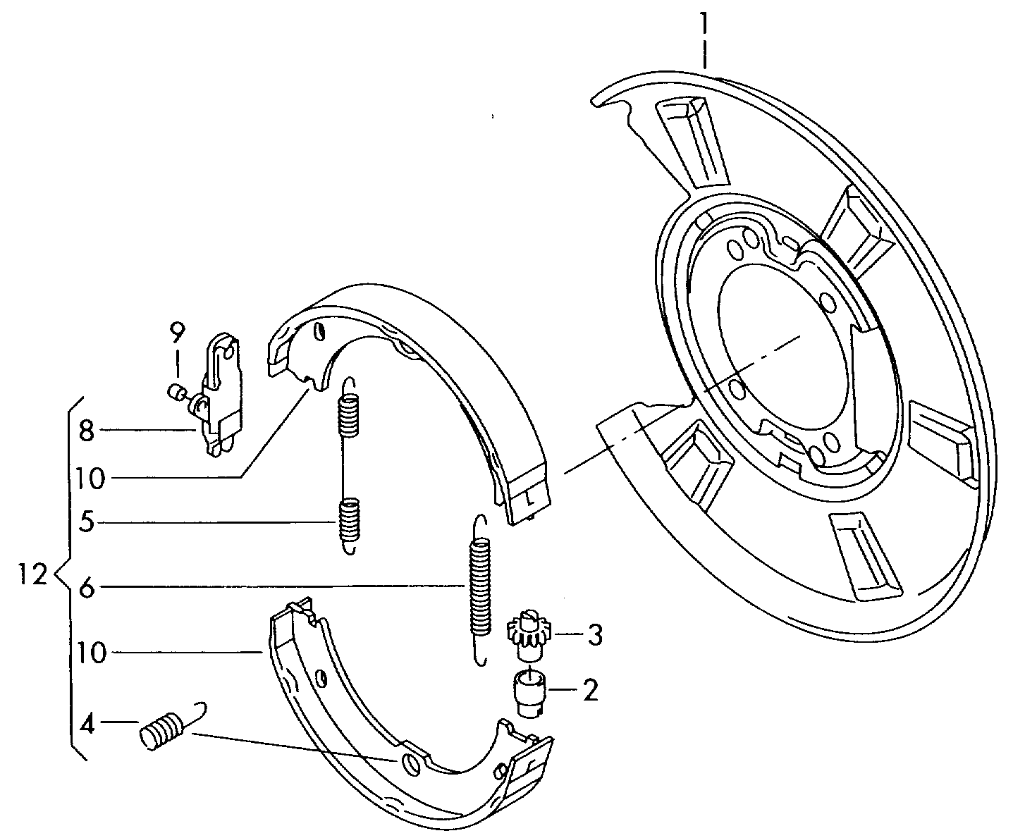 Skoda 2E0698525 - Jarrukenkäsarja, seisontajarru inparts.fi