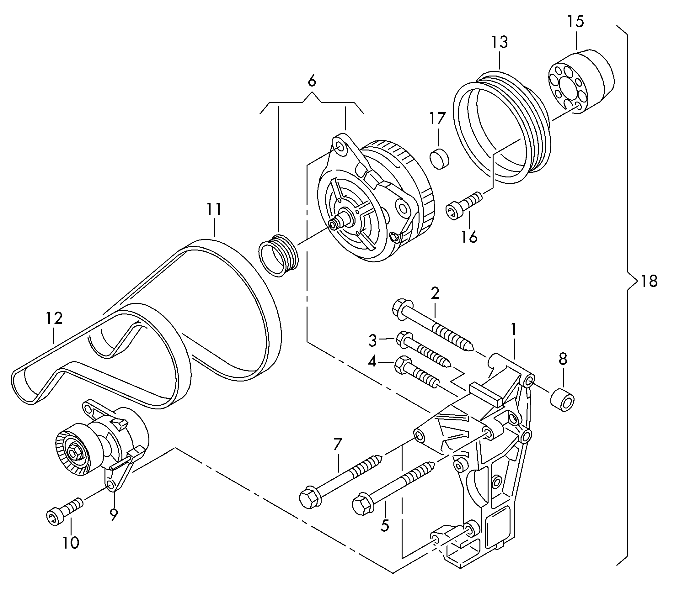 BMW 04L 903 315 C - Hihnankiristin, moniurahihna inparts.fi