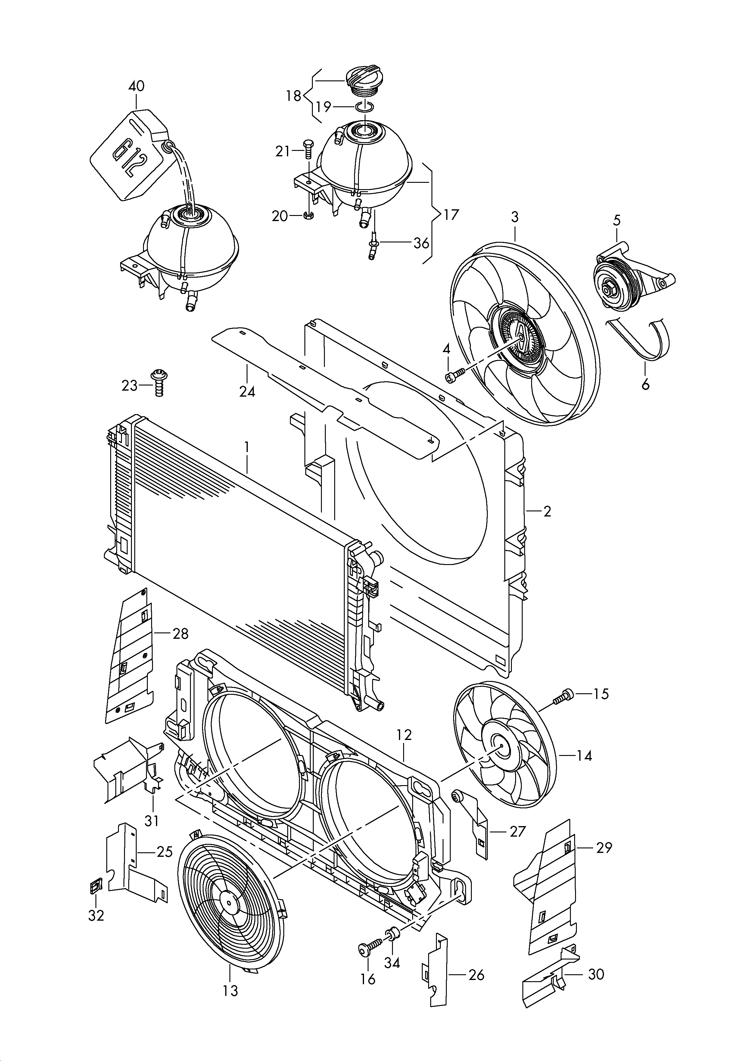 VAG 2E0 121 253 - Jäähdytin,moottorin jäähdytys inparts.fi