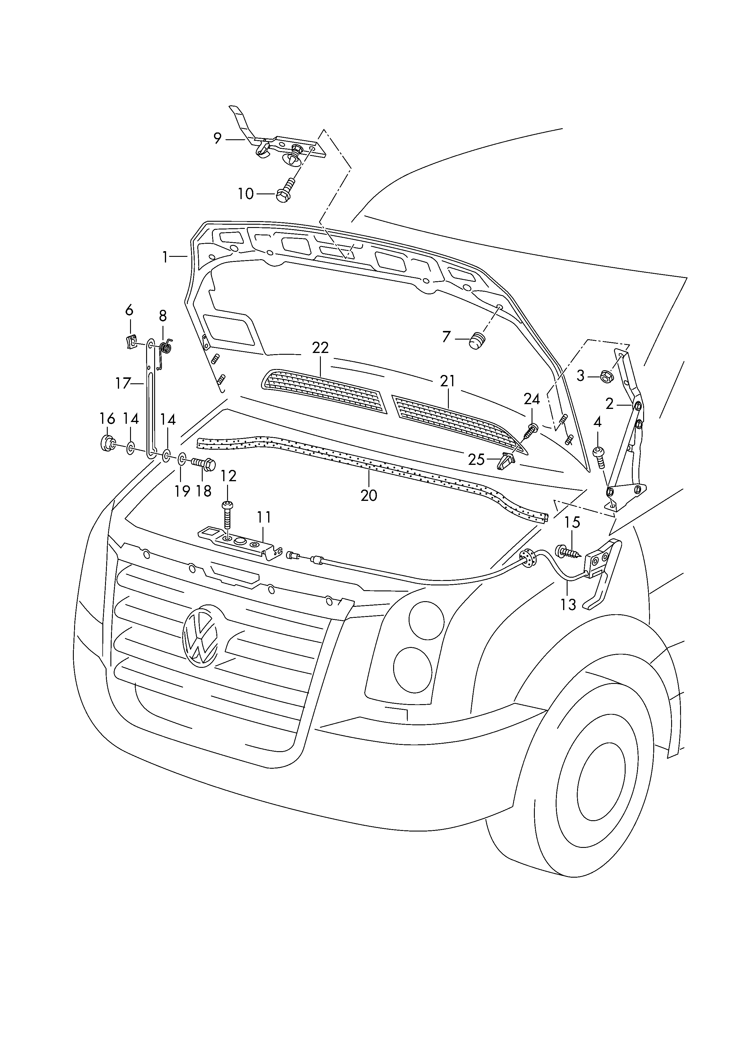 VW 2E1 864 878D - Konepelti inparts.fi