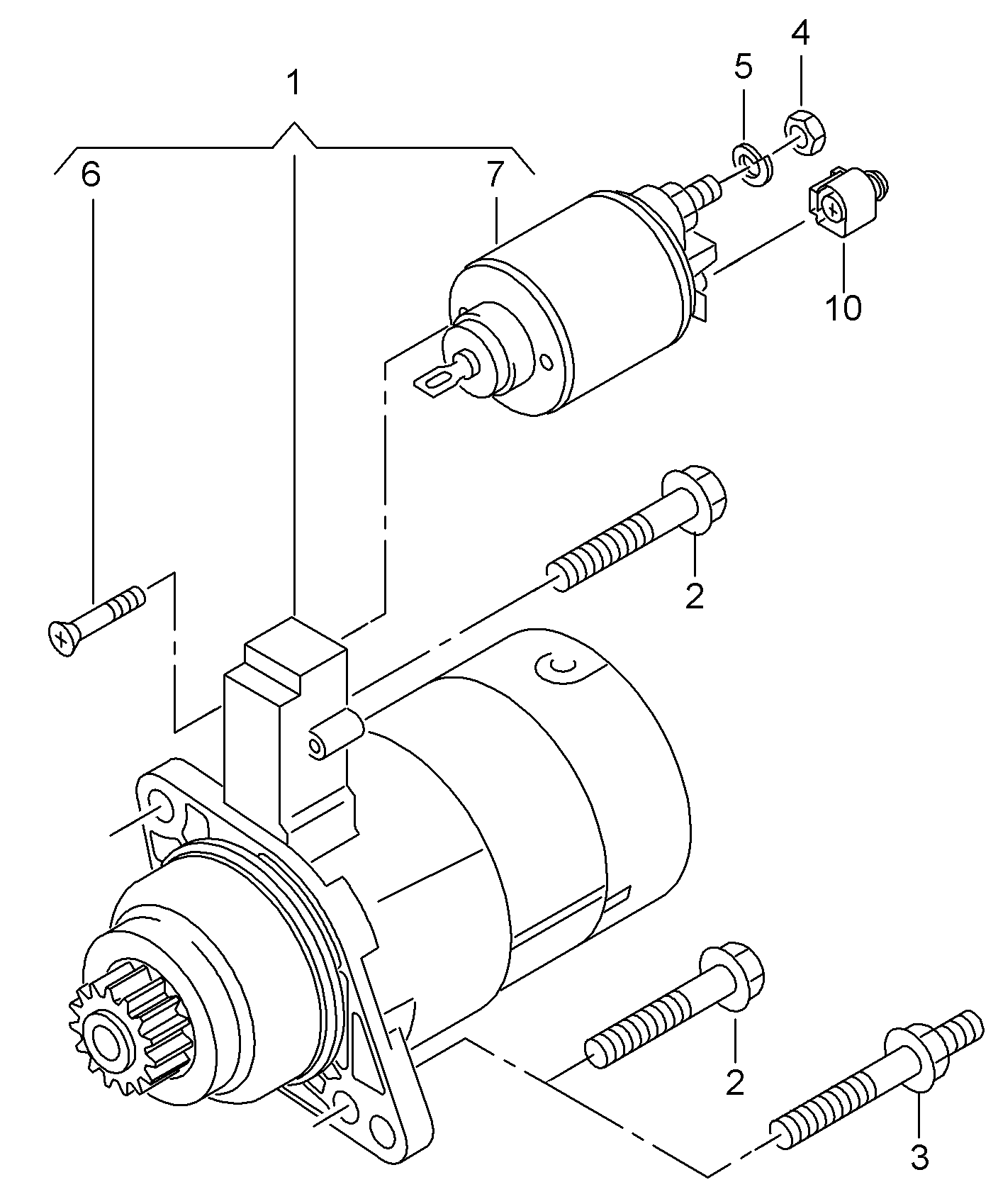 VW 0AM911287B - Magneettikytkin, käynnistin inparts.fi