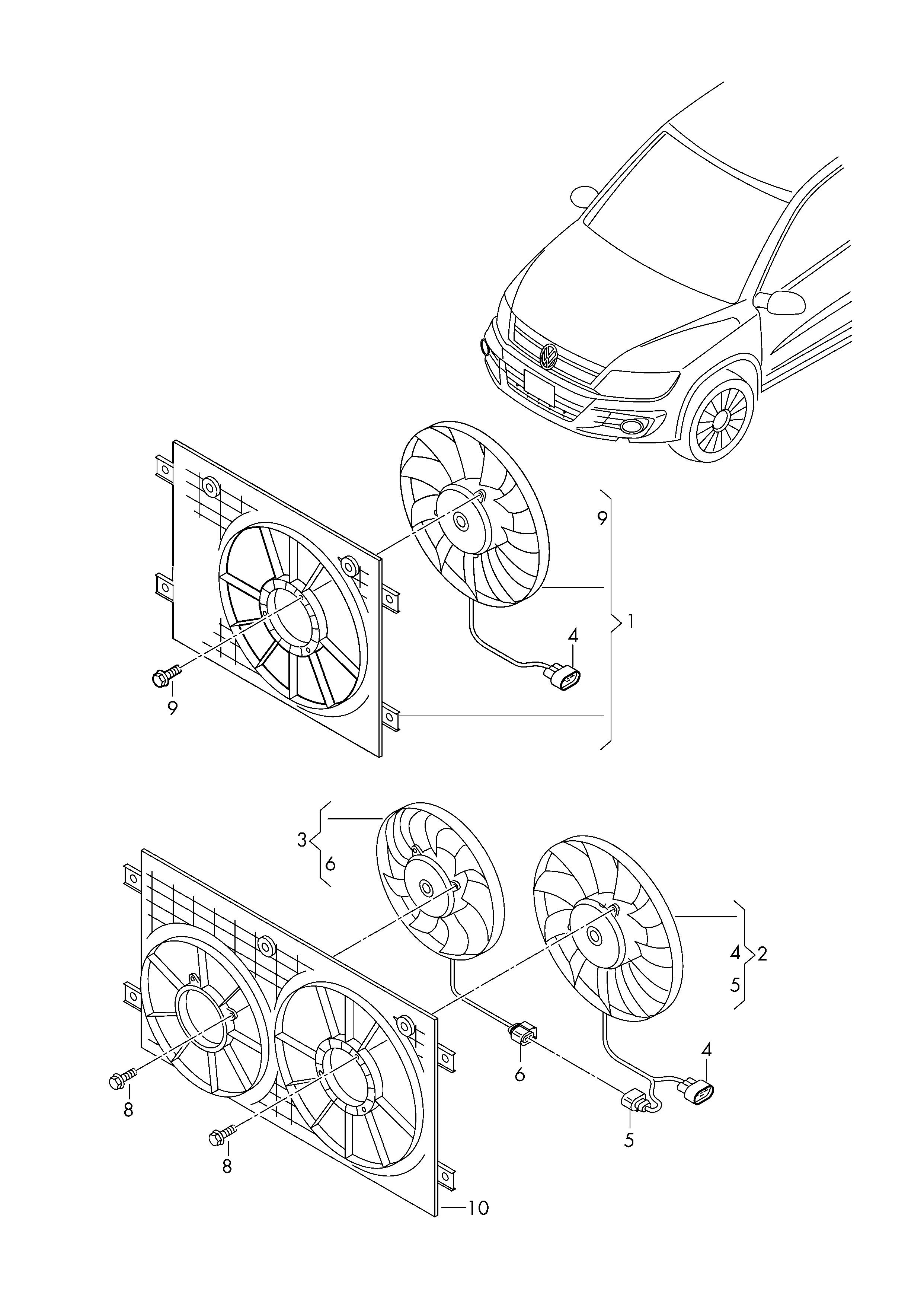 Skoda 1K0 959 455 FR - Tuuletin, moottorin jäähdytys inparts.fi