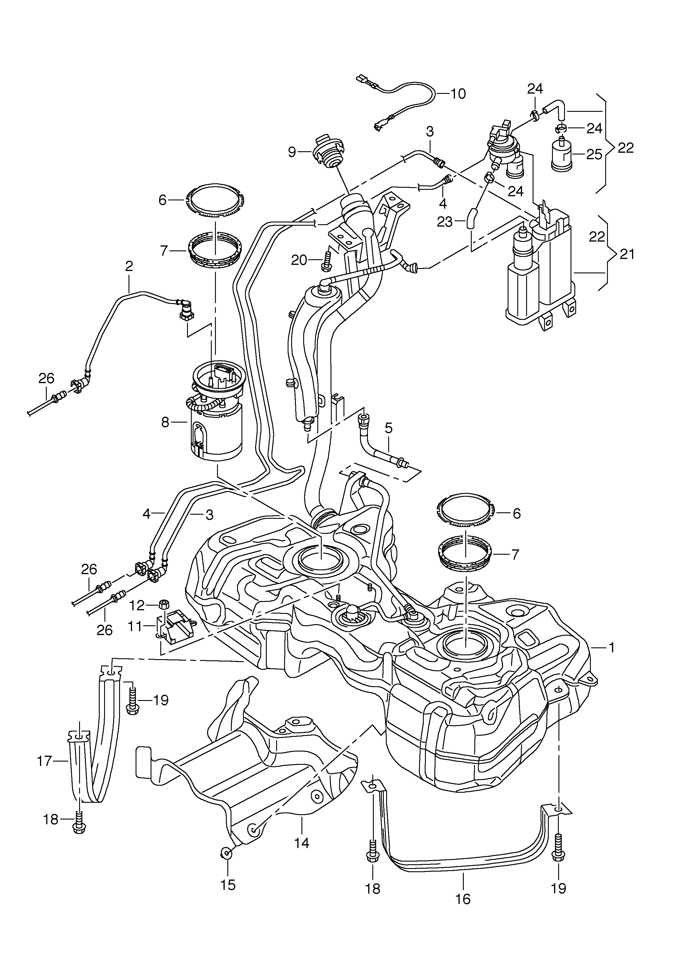 VW 5N0201550F - Korkki, polttoainetankki inparts.fi