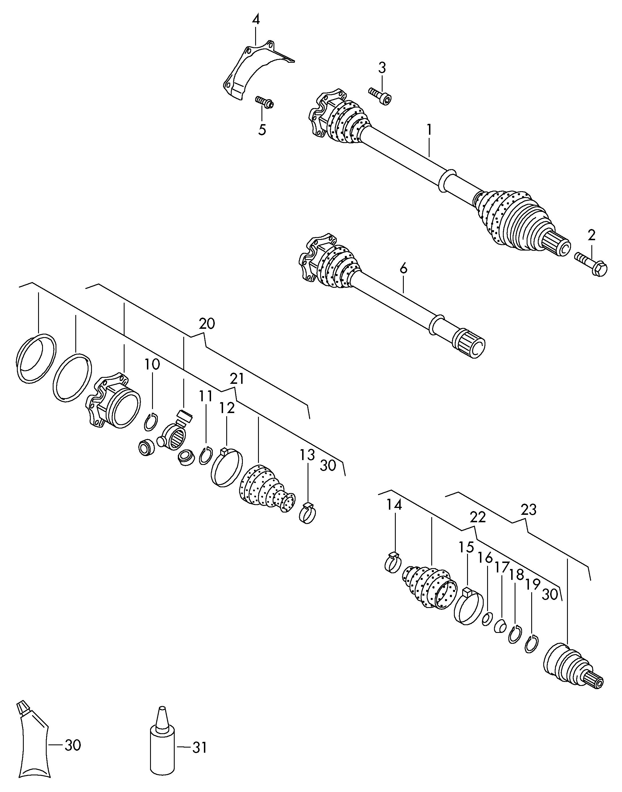 Seat 3B0498203F - Paljekumi, vetoakseli inparts.fi