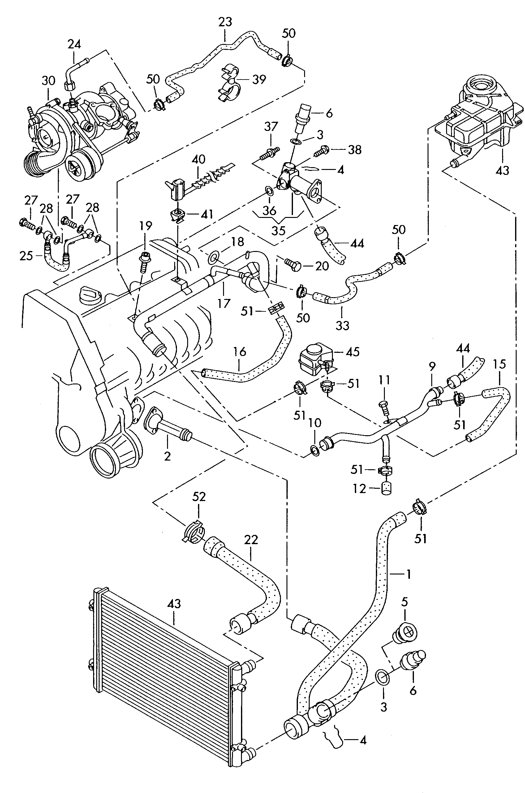 Skoda 06B 121 058 S - Jäähdyttimen letku inparts.fi