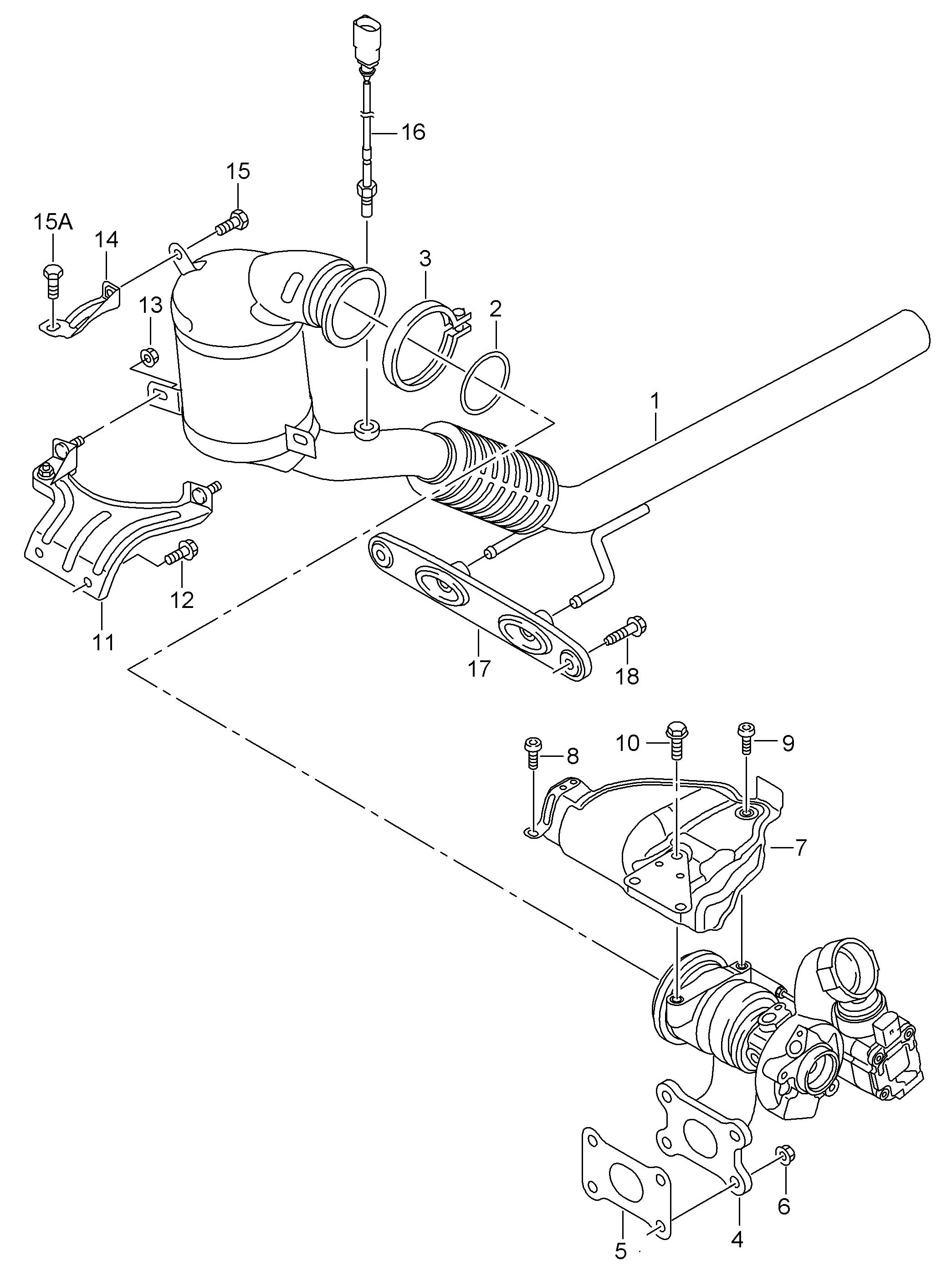 VW 5Q0 253 725 D - Putkenliitin, pakoputkisto inparts.fi