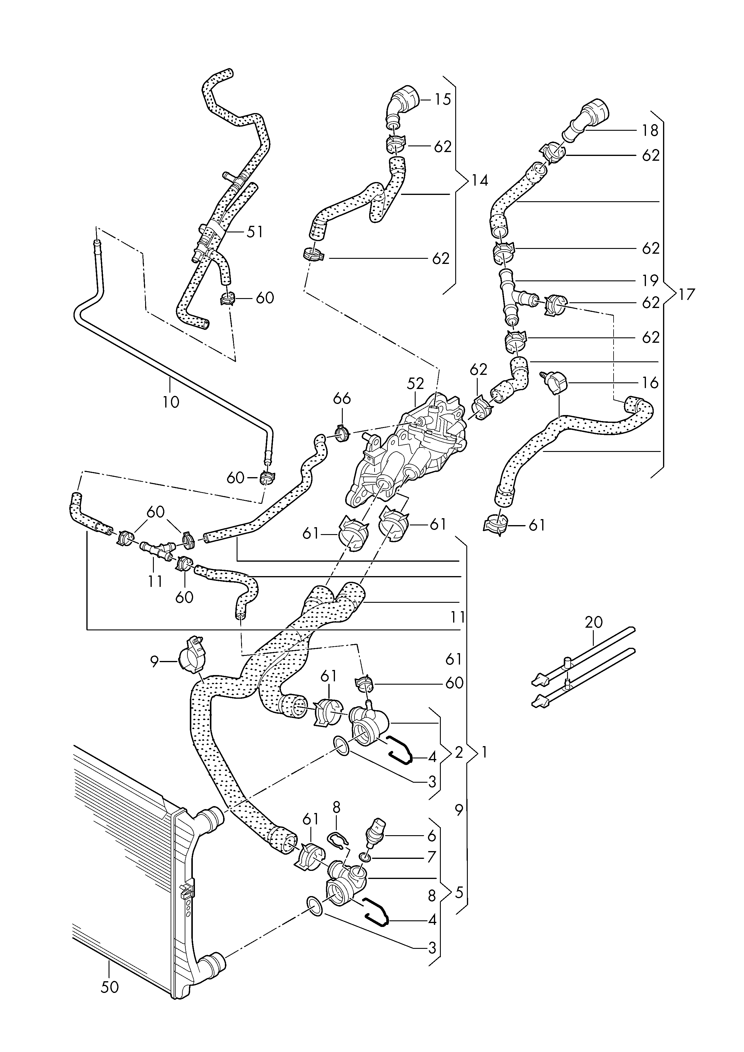 VAG 1K0121087B - Jäähdytysnesteputki inparts.fi