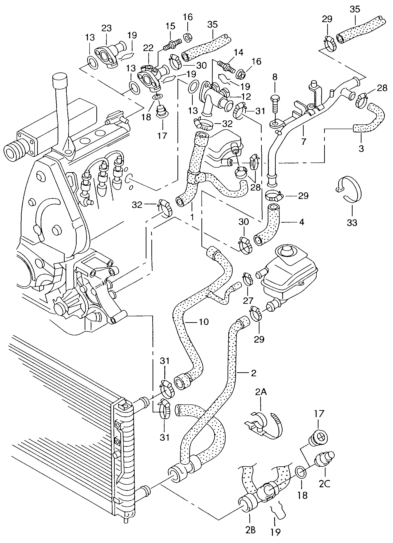 VAG 028 121 065 L - Jäähdytysnesteputki inparts.fi