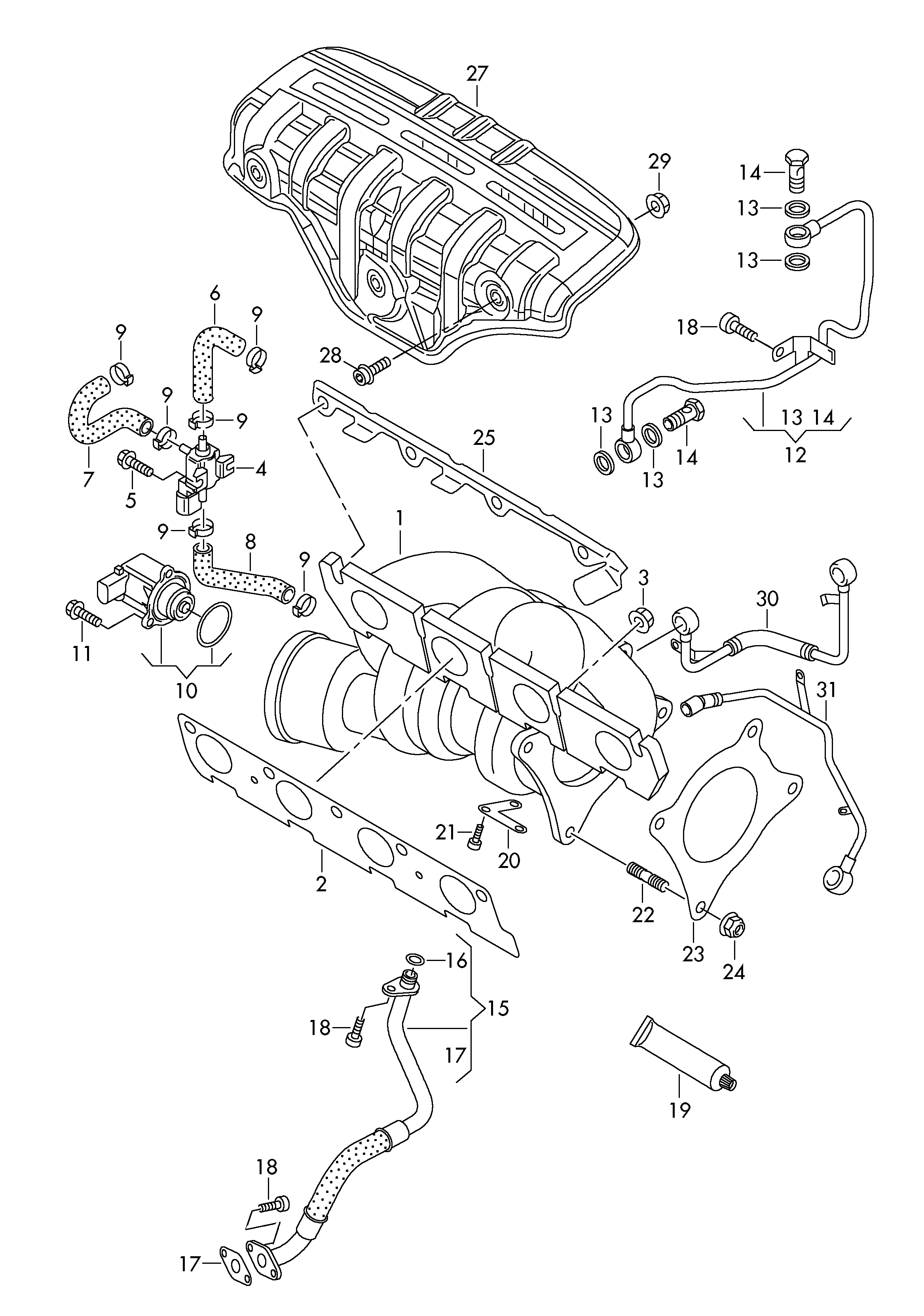 VW 03C 145 703 A - Siipipyörä-runkoyksikkö, ahdin inparts.fi