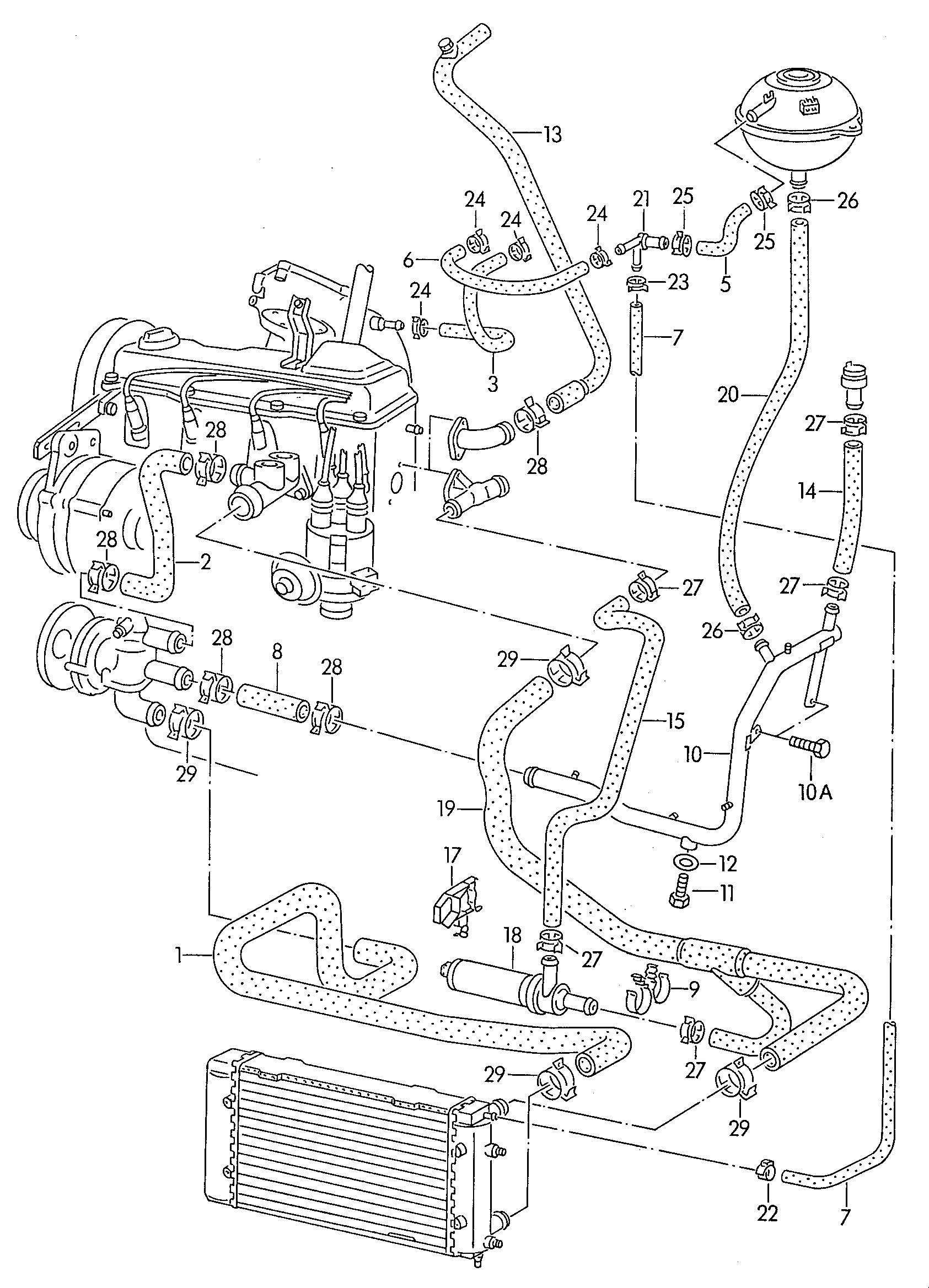 VAG 044121063A - Jäähdyttimen letku inparts.fi