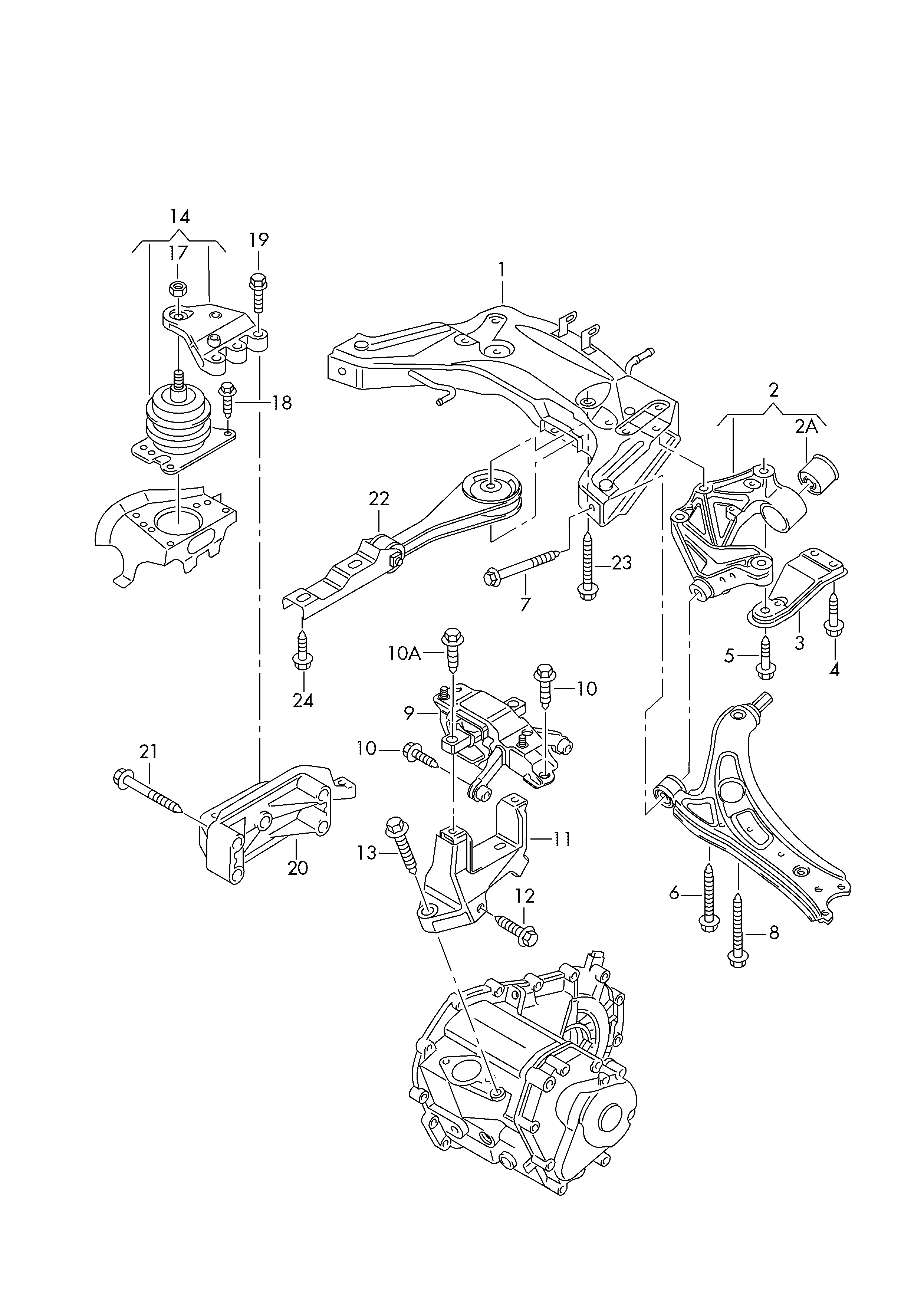 VW 6Q0 199 555 AS - Moottorin tuki inparts.fi