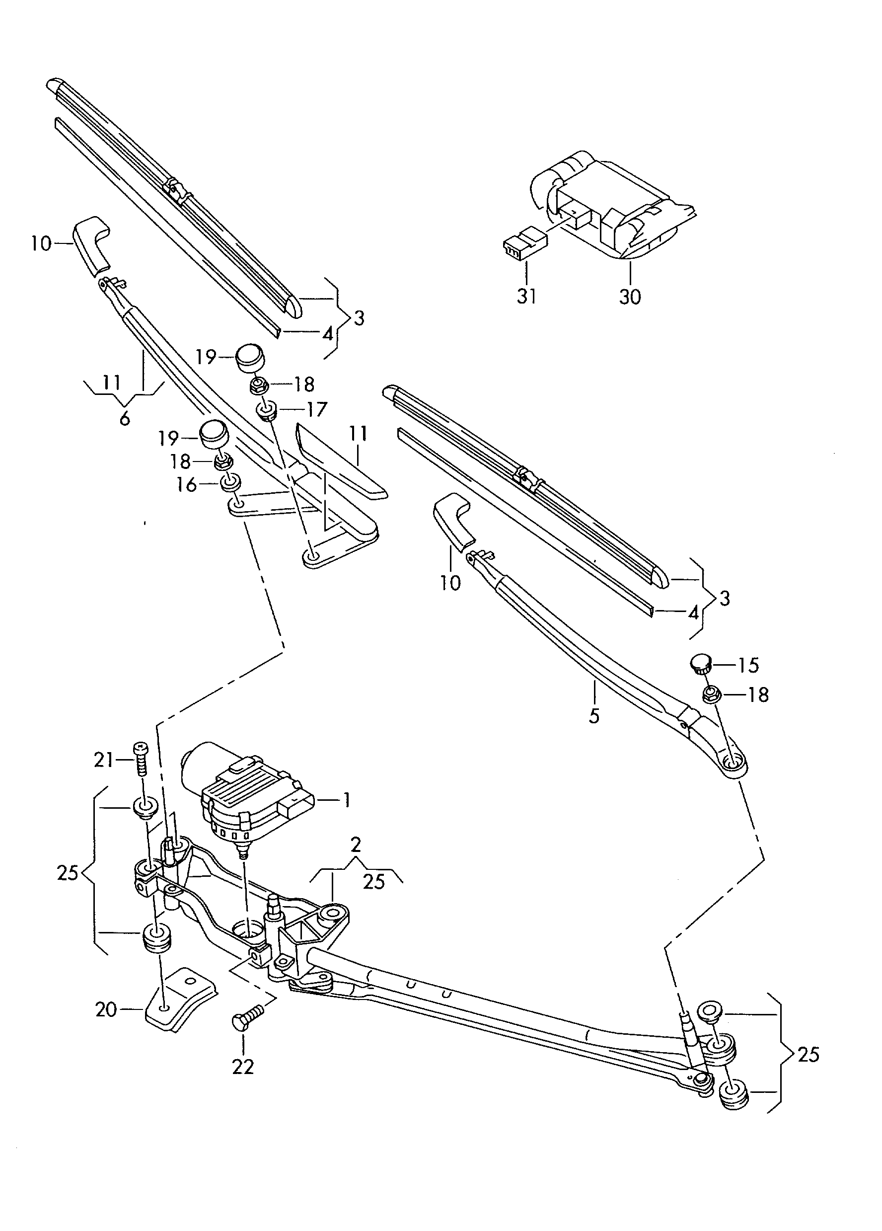 Skoda 7L0 955 425 L - Aero wiper blade inparts.fi