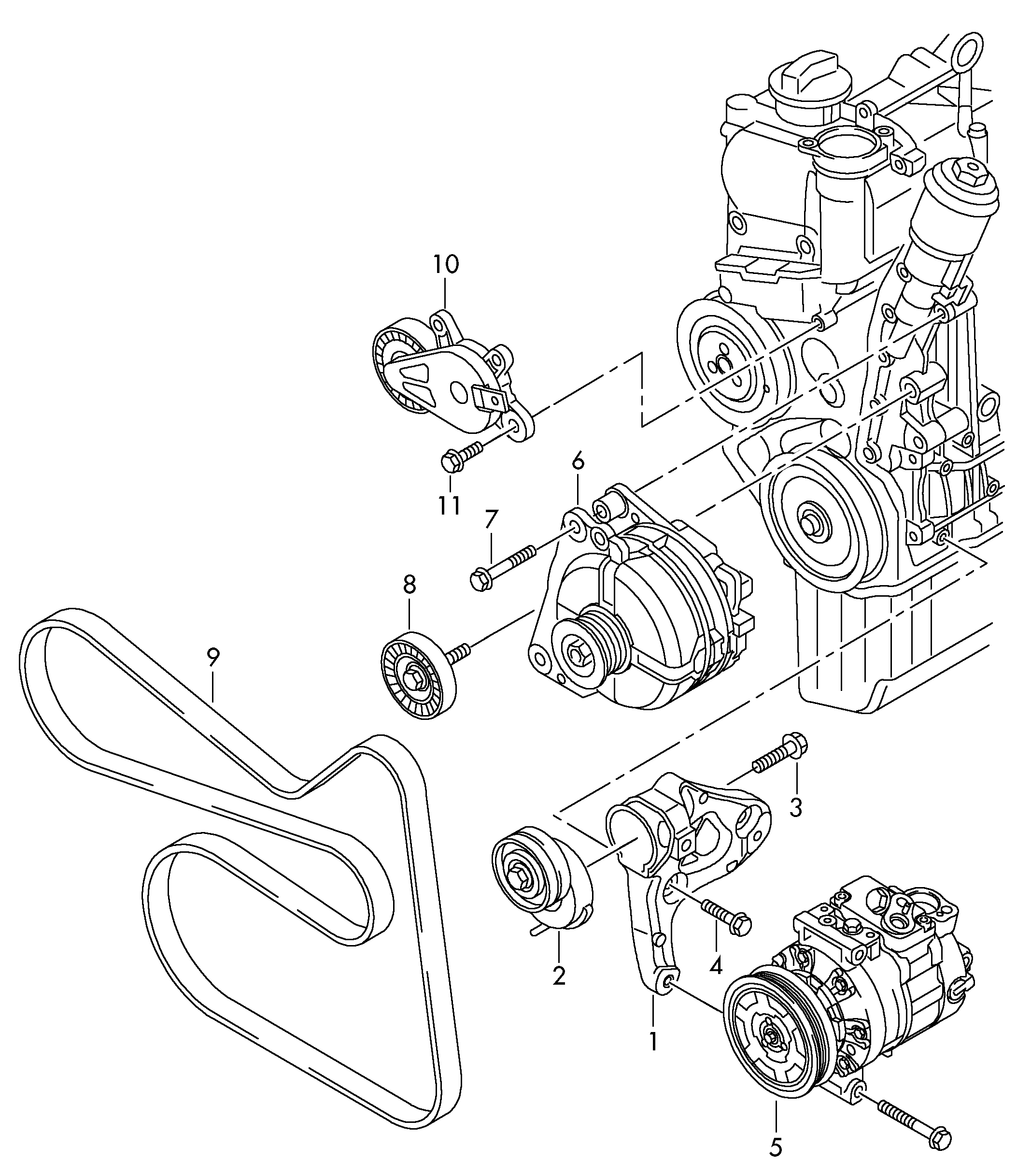 Seat 1J0145276B - Ohjainrulla, moniurahihna inparts.fi