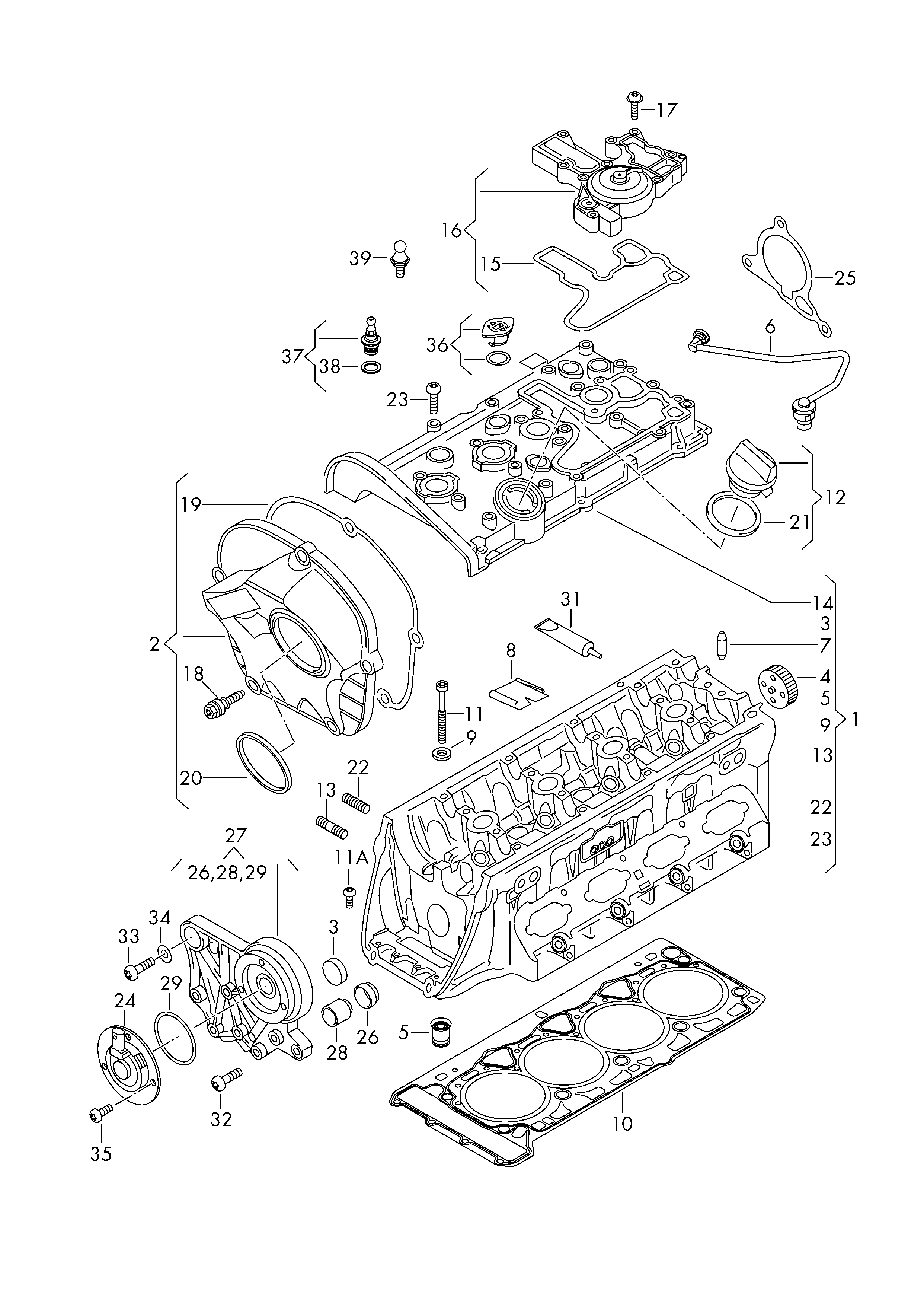 Seat 06H 103 383 AA - Tiiviste, sylinterikansi inparts.fi