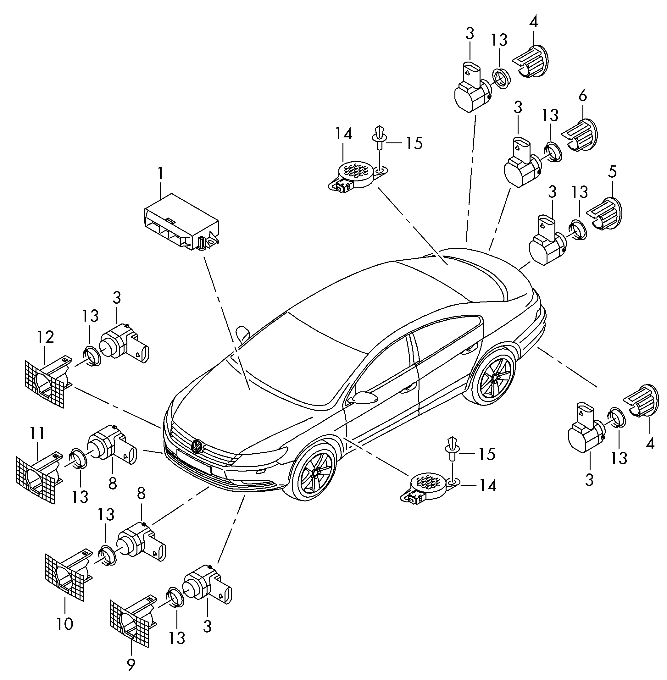 Skoda 1S0 919 275 D - Sensor inparts.fi