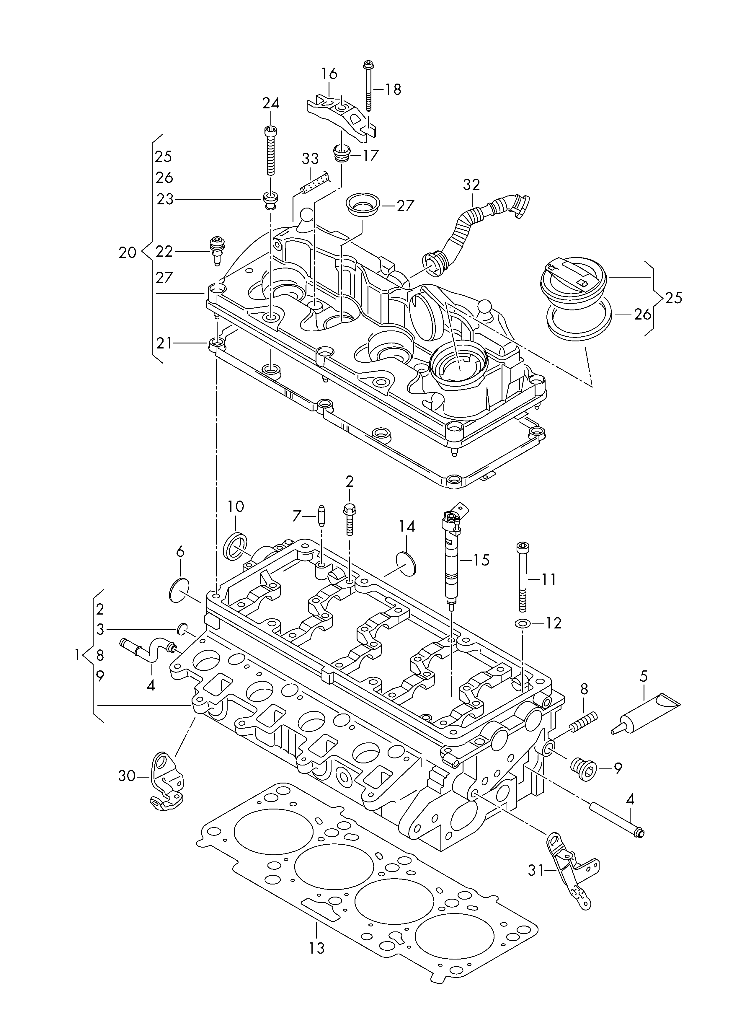 VW 03L103351P - Sylinterikansi inparts.fi