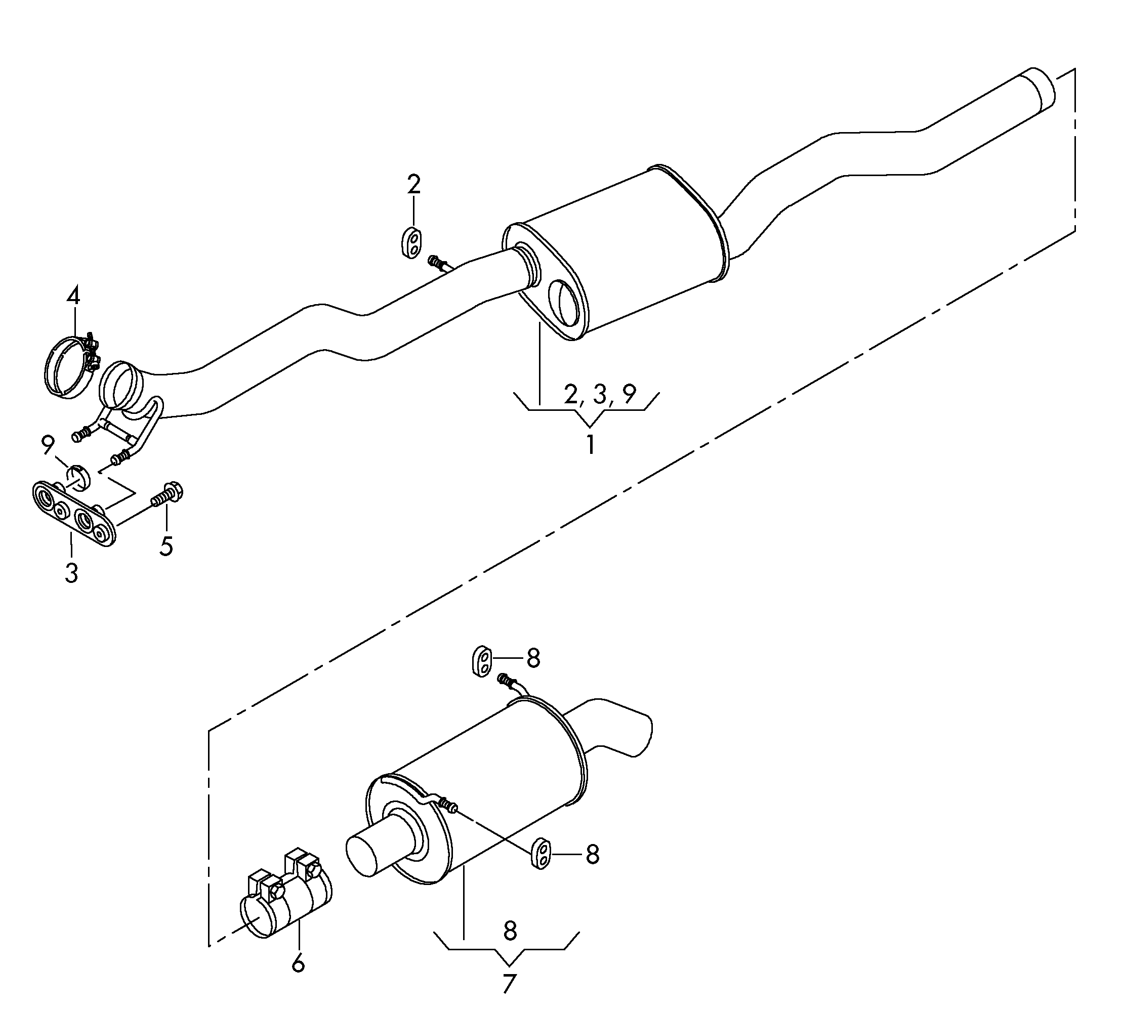 VW 2H0253725A - Putkenliitin, pakoputkisto inparts.fi