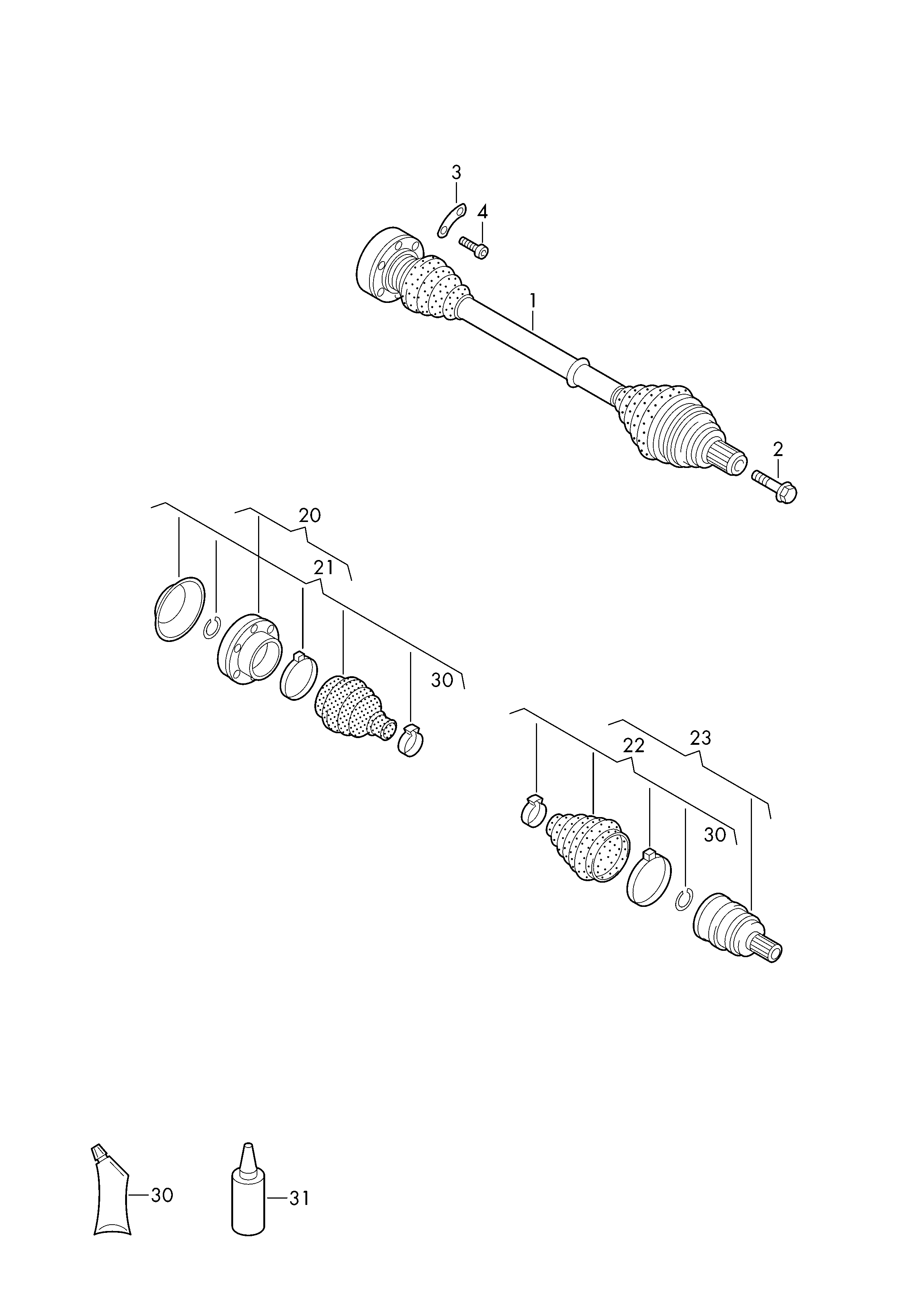 Seat 7L0498203 - Paljekumi, vetoakseli inparts.fi