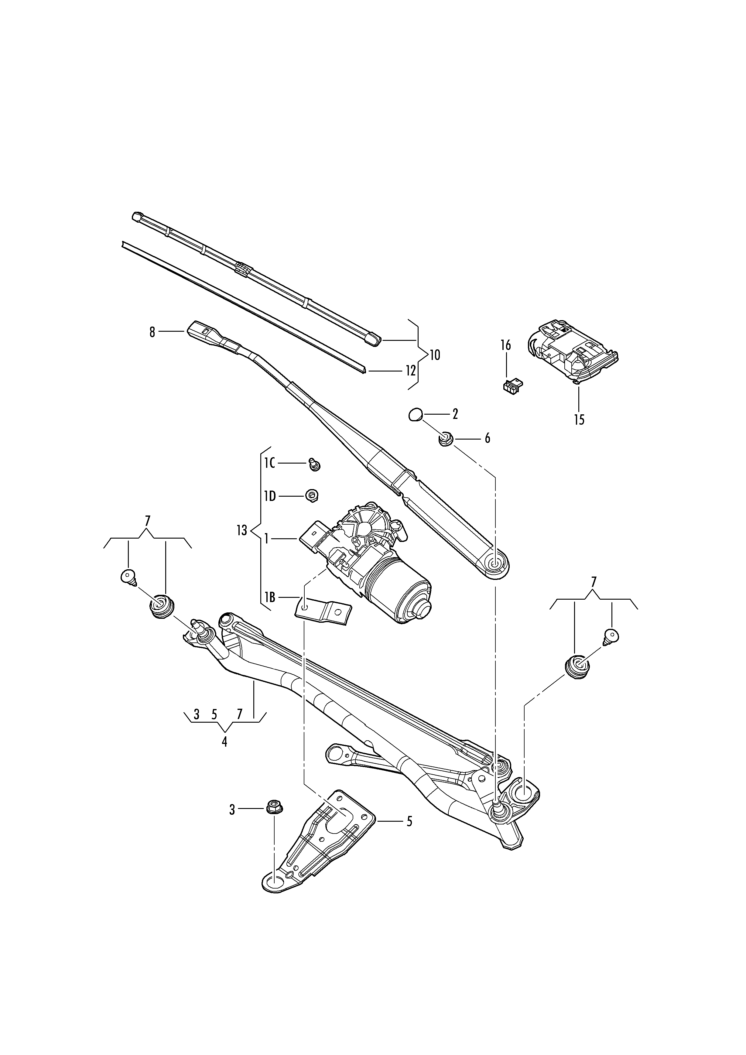 VW 5C7 955 425 A - Pyyhkijänsulka inparts.fi