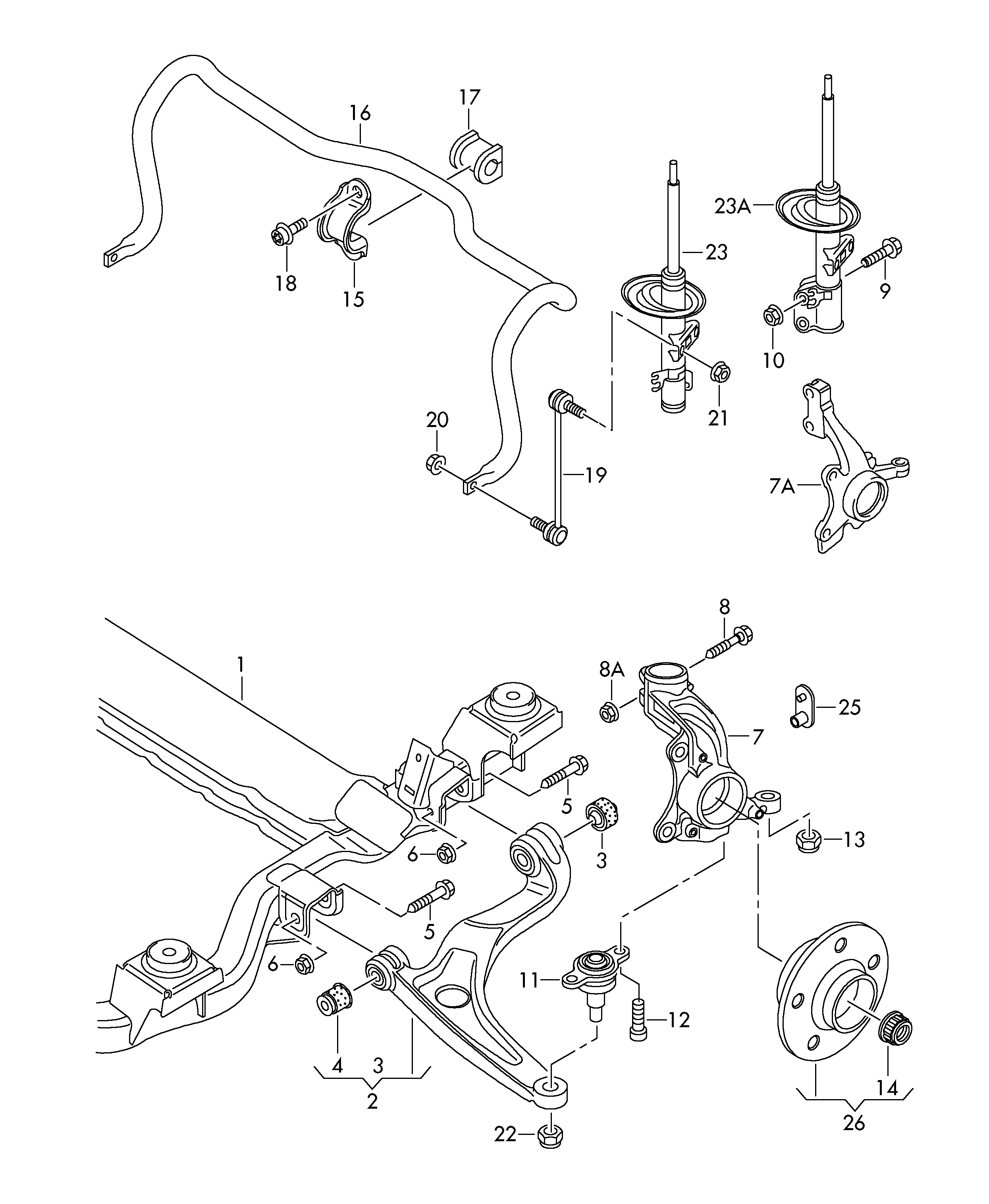 VW 7H5 411 313 A - Laakerin holkki, vakaaja inparts.fi