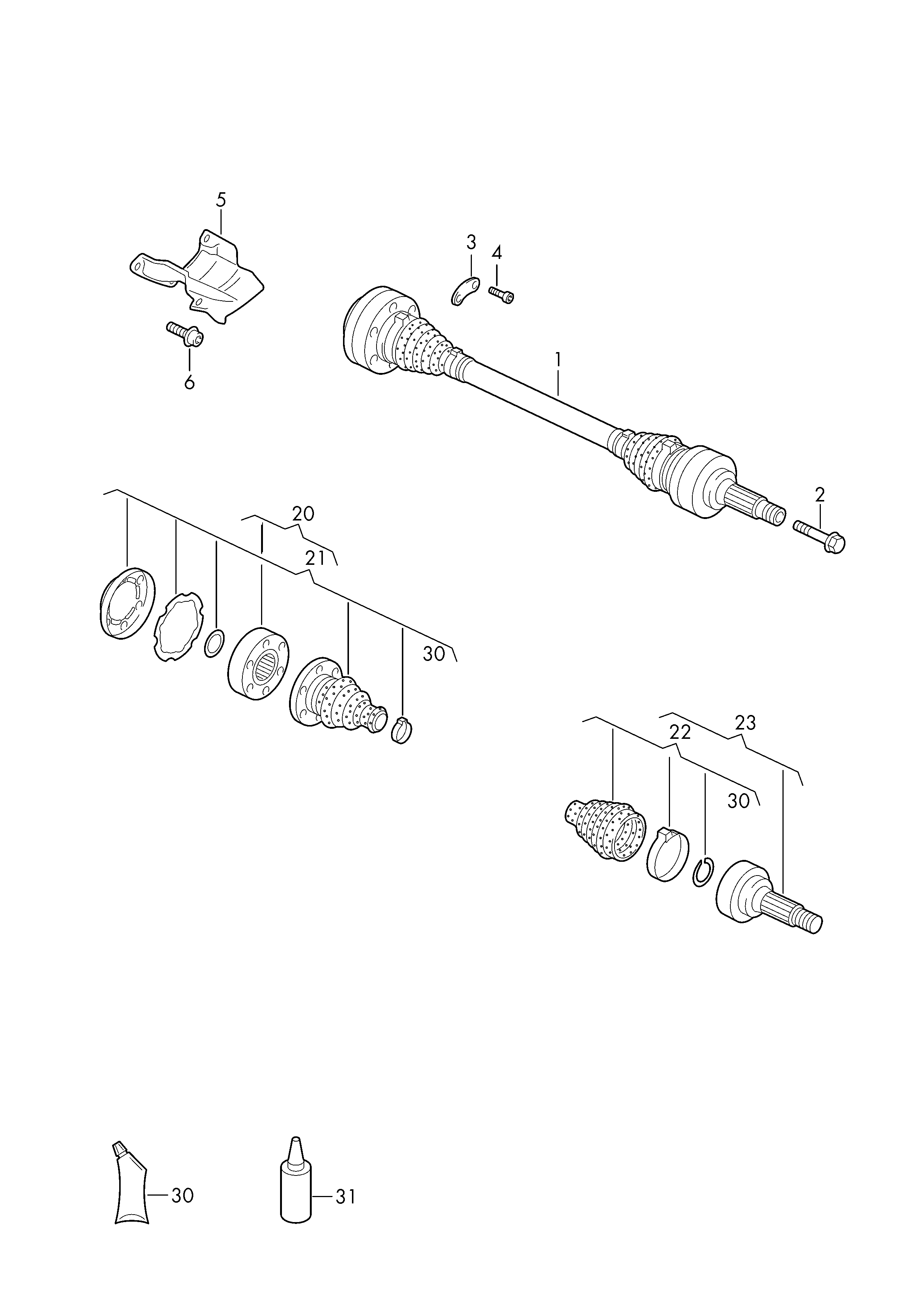 Skoda 4E0 598 203 A - Paljekumi, vetoakseli inparts.fi